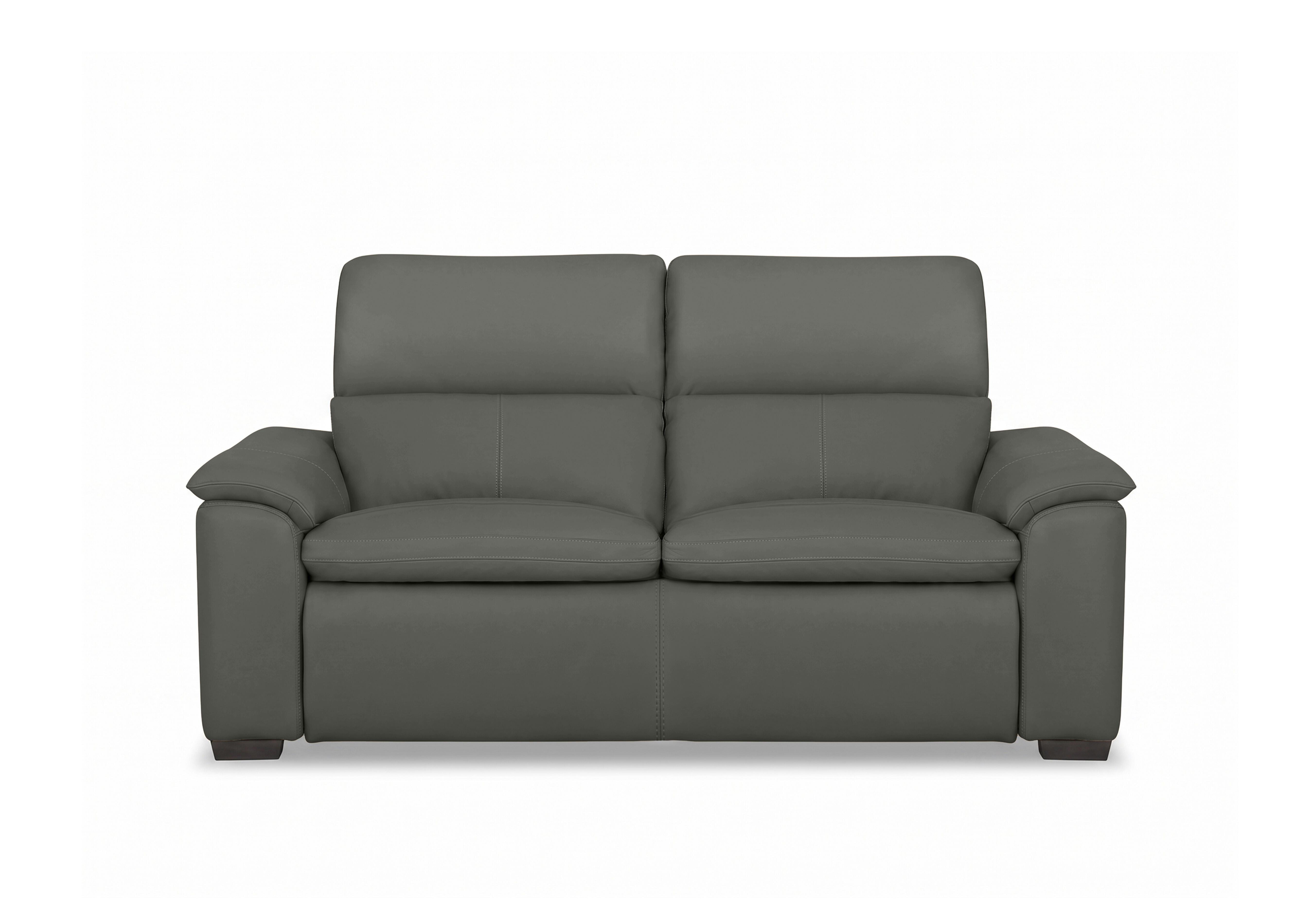 Relax 2 Seater Leather Sofa in Nw-088e Charcoal Grey on Furniture Village