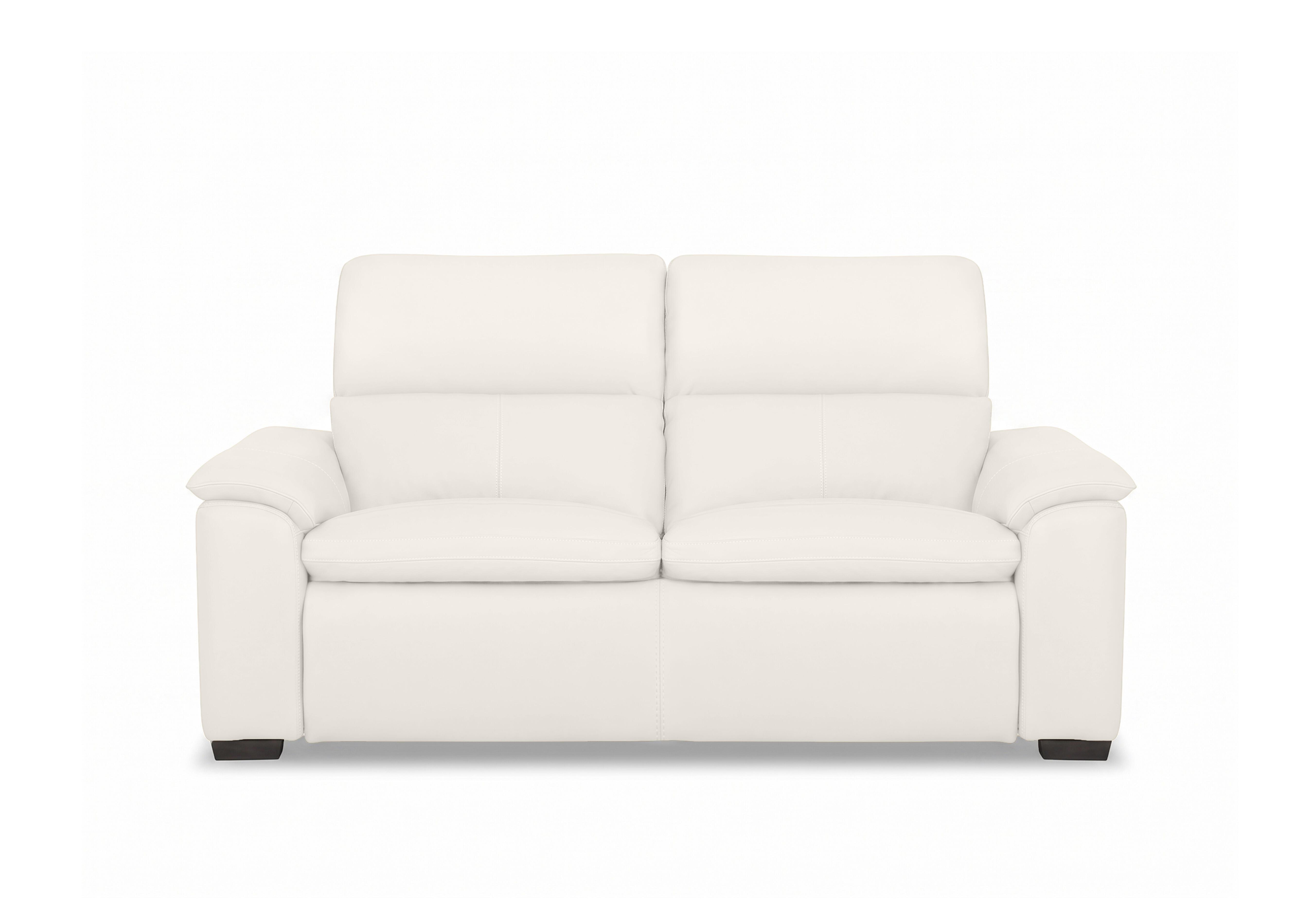 Relax 2 Seater Leather Sofa in Nw-420e Star White on Furniture Village