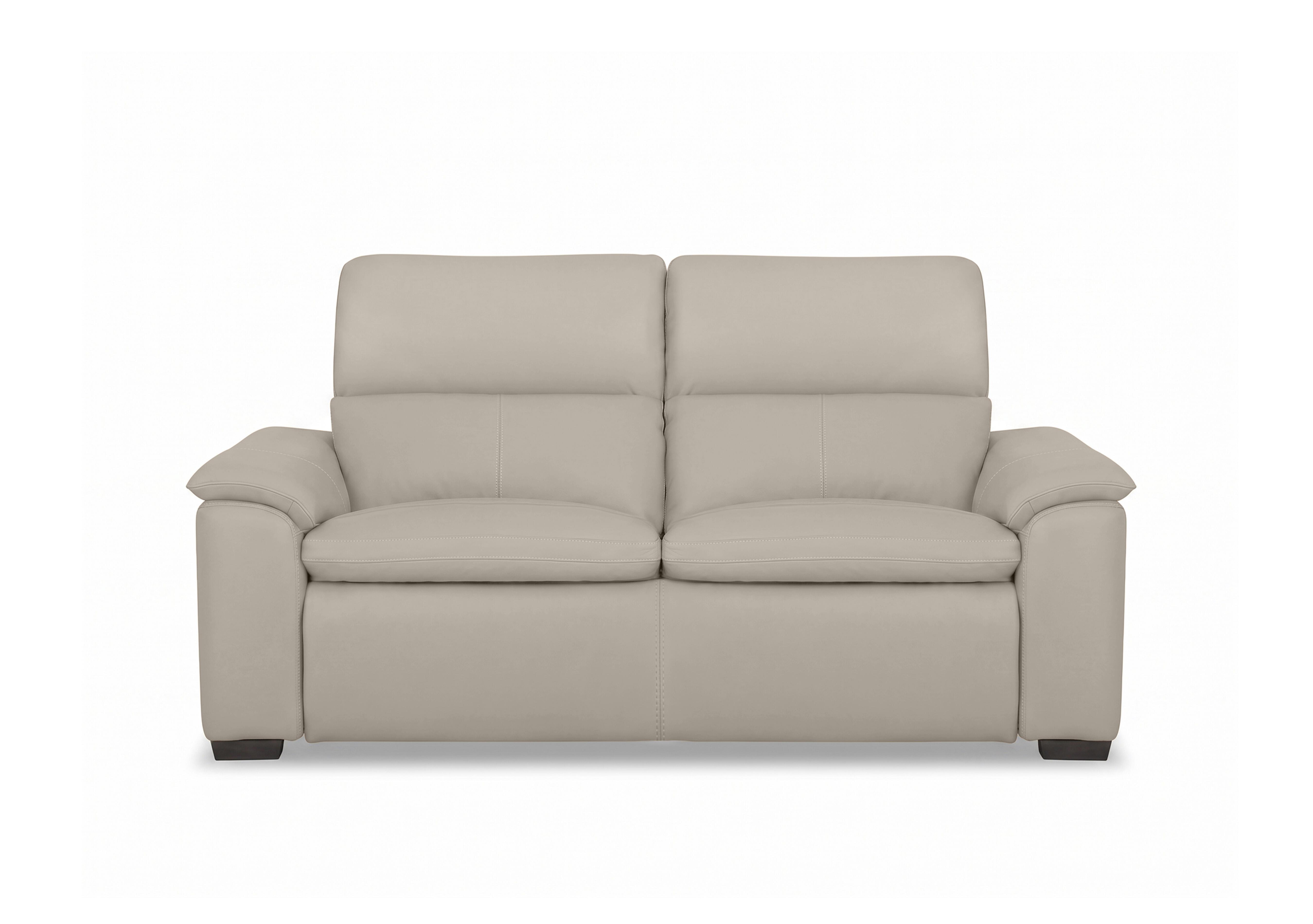 Relax 2 Seater Leather Sofa in Nw-946b Feather Grey on Furniture Village