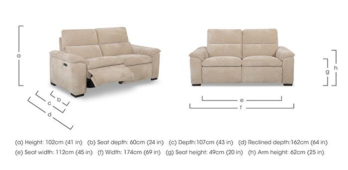 Relax 2 Seater Fabric Power Recliner Sofa with Power Headrests in  on Furniture Village