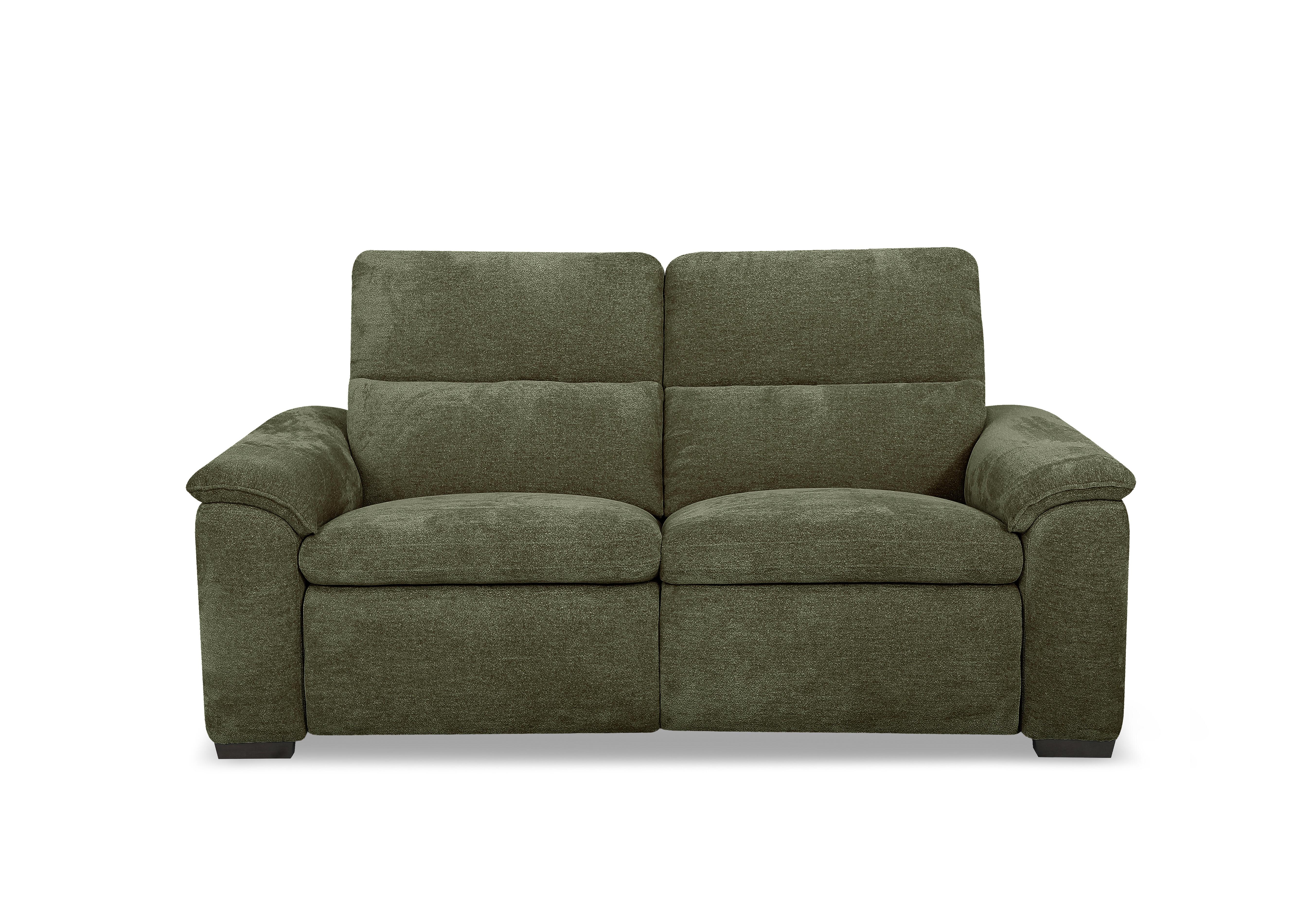 Relax 2 Seater Fabric Power Recliner Sofa with Power Headrests in Fab-Mat-R13 Olive Green on Furniture Village