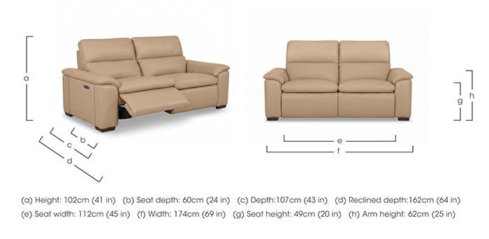 Relax 2 Seater Leather Power Recliner Sofa with Power Headrests in  on Furniture Village