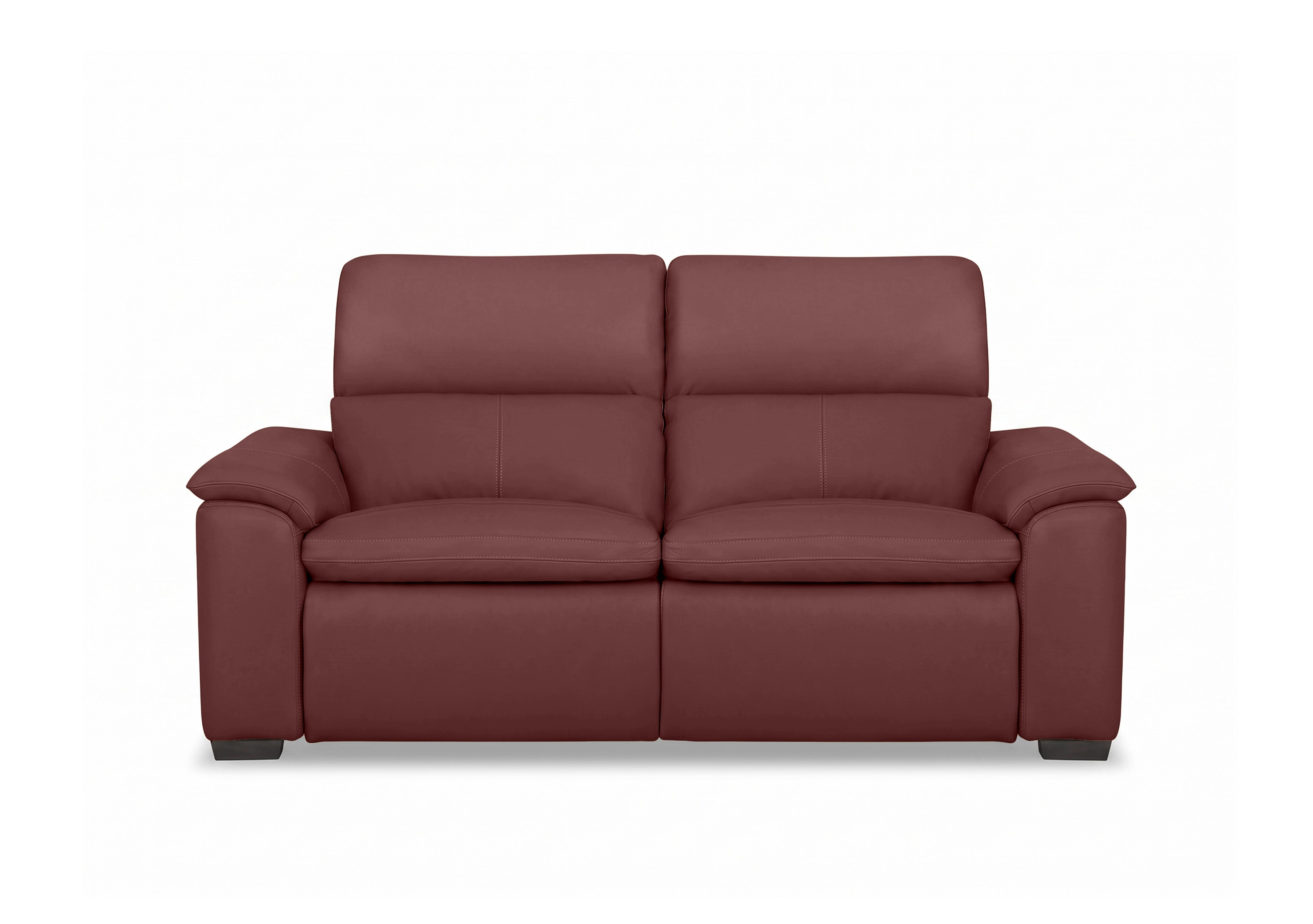 Relax 2 Seater Leather Power Recliner Sofa with Power Headrests in Nw-035c Deep Red on Furniture Village