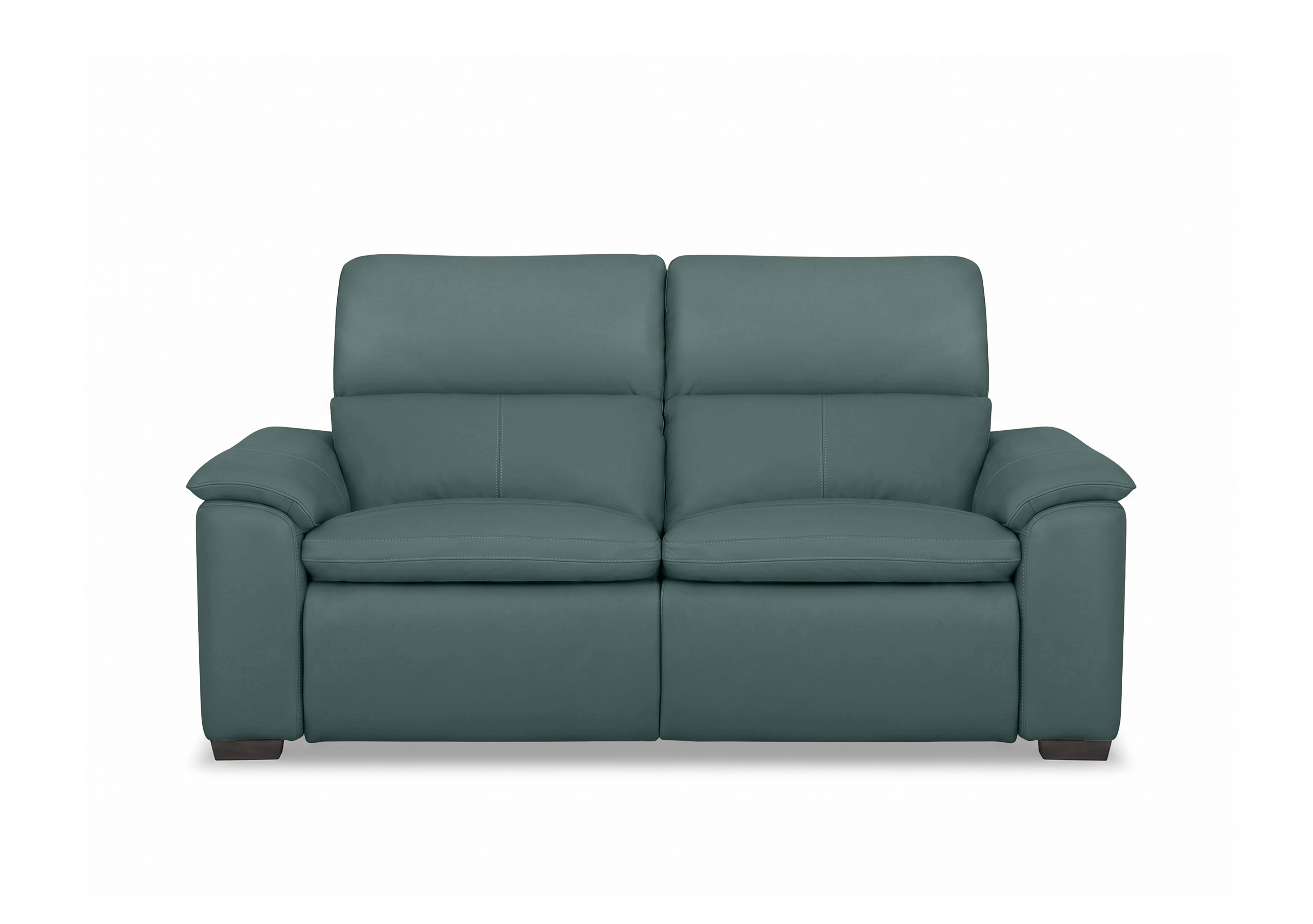 Relax 2 Seater Leather Power Recliner Sofa with Power Headrests in Nw-301e Lake Green on Furniture Village
