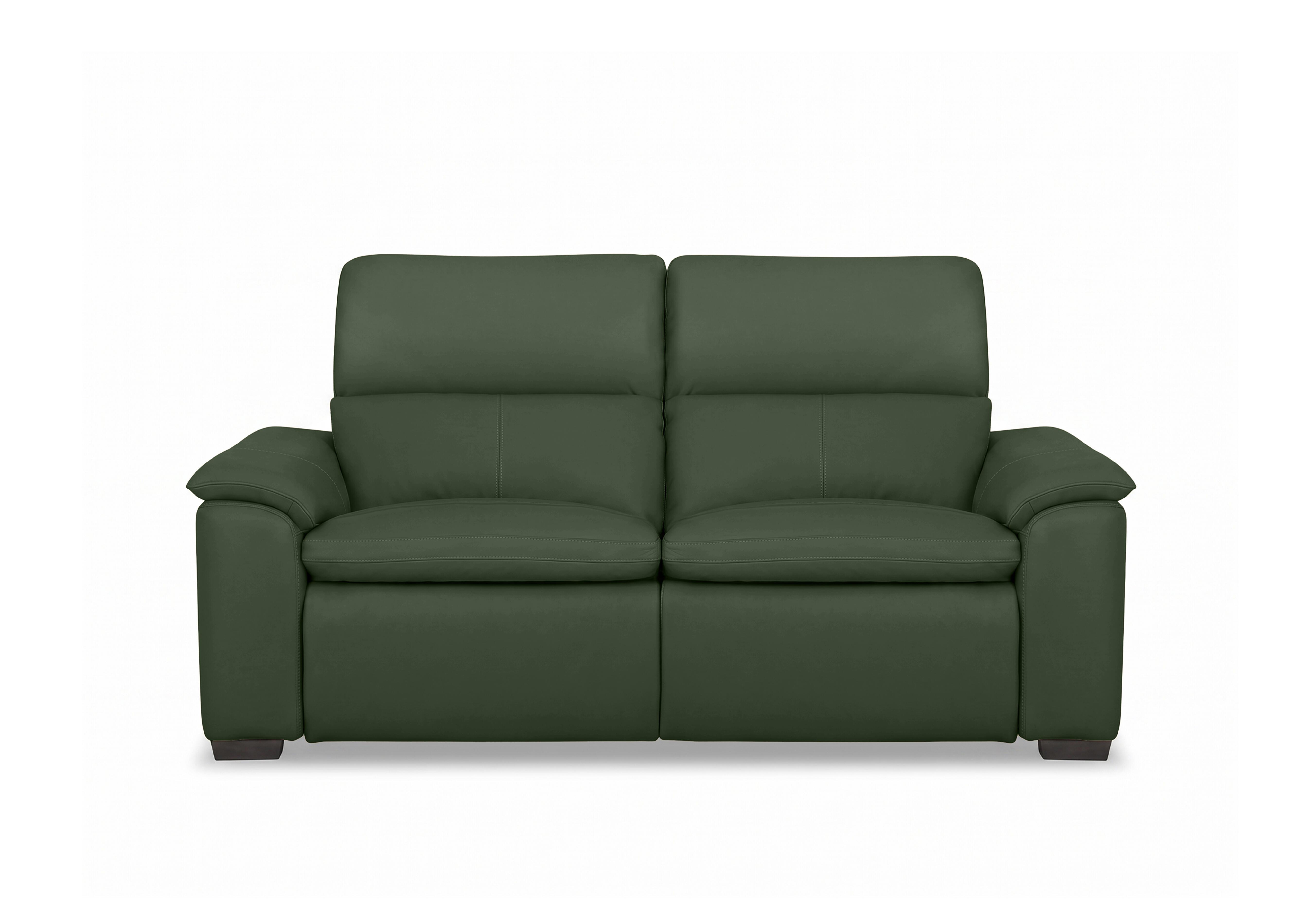 Relax 2 Seater Leather Power Recliner Sofa with Power Headrests in Nw-371e Chive Green on Furniture Village