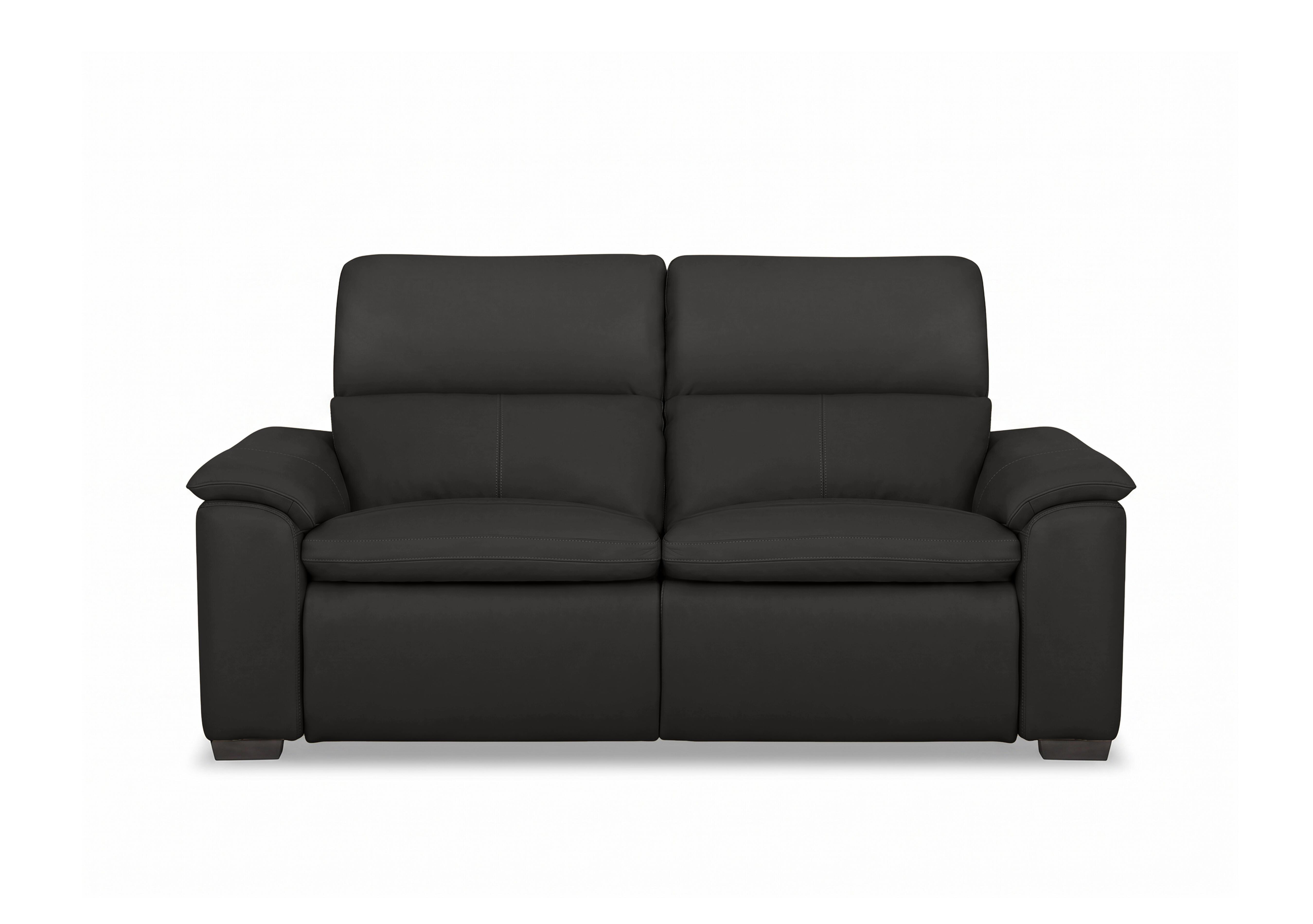 Relax 2 Seater Leather Power Recliner Sofa with Power Headrests in Nw-520e Black on Furniture Village
