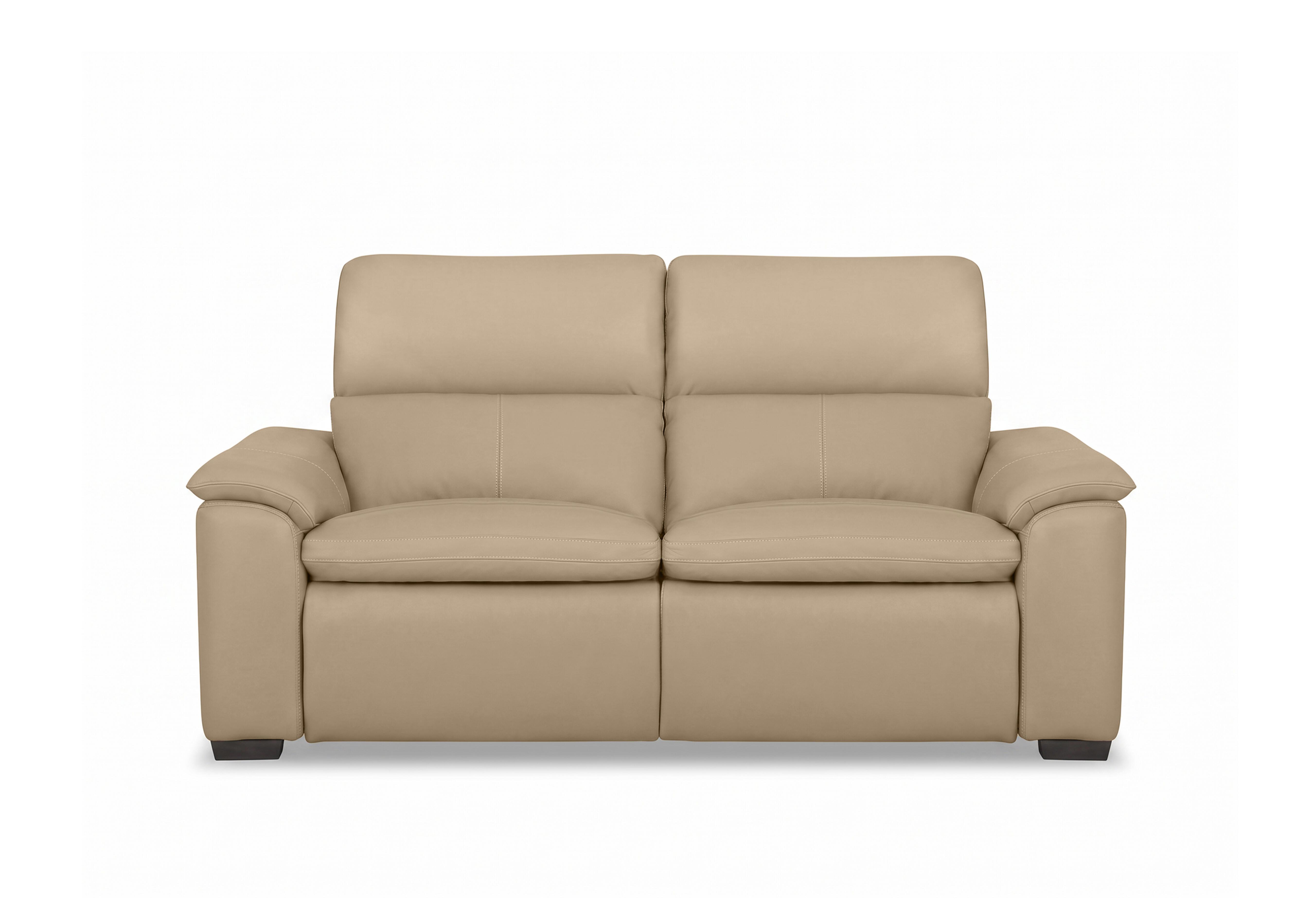 Relax 2 Seater Leather Power Recliner Sofa with Power Headrests in Nw-8475 Nude on Furniture Village
