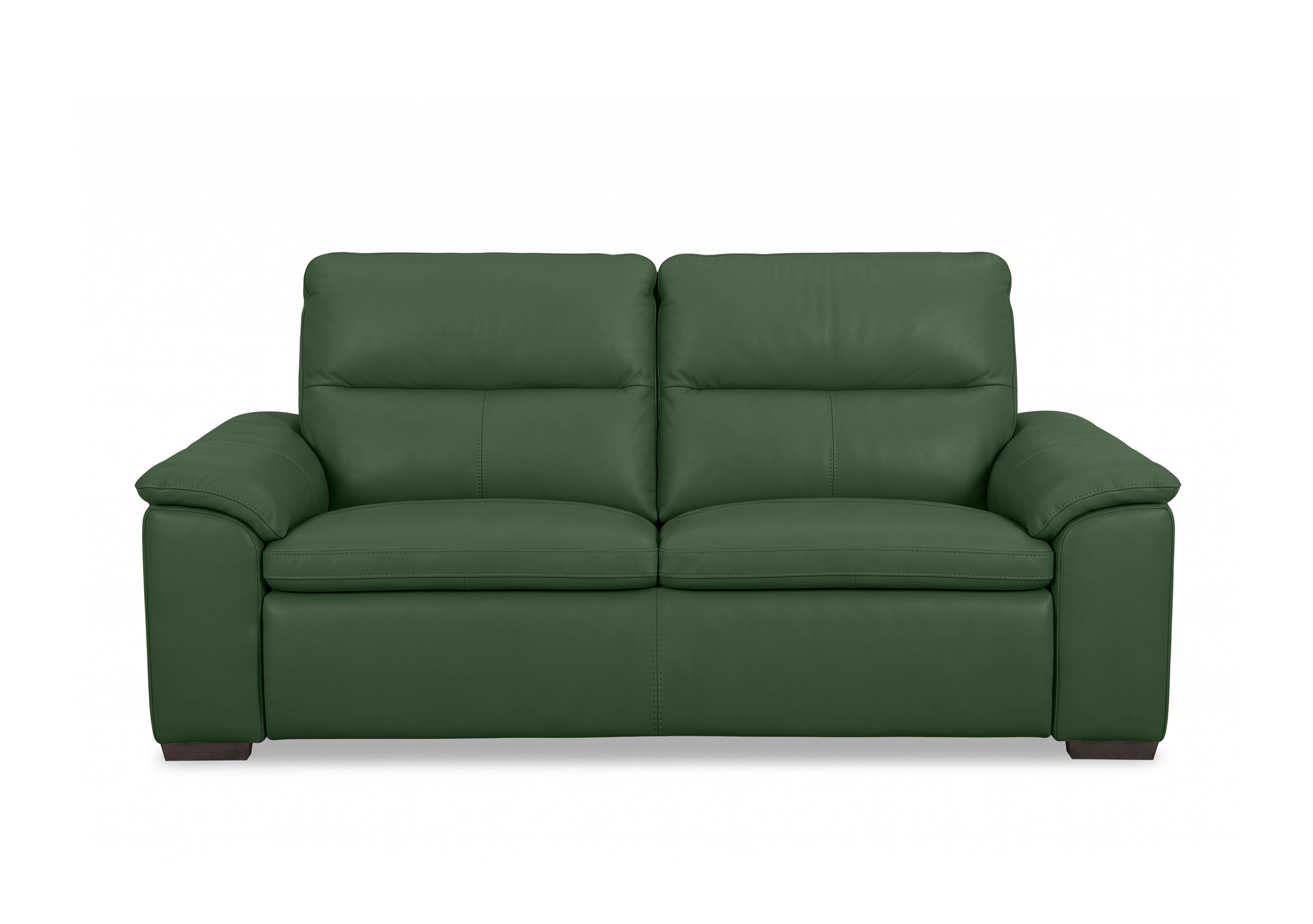 Relax 3 Seater Leather Sofa in Nw-371e Chive Green on Furniture Village