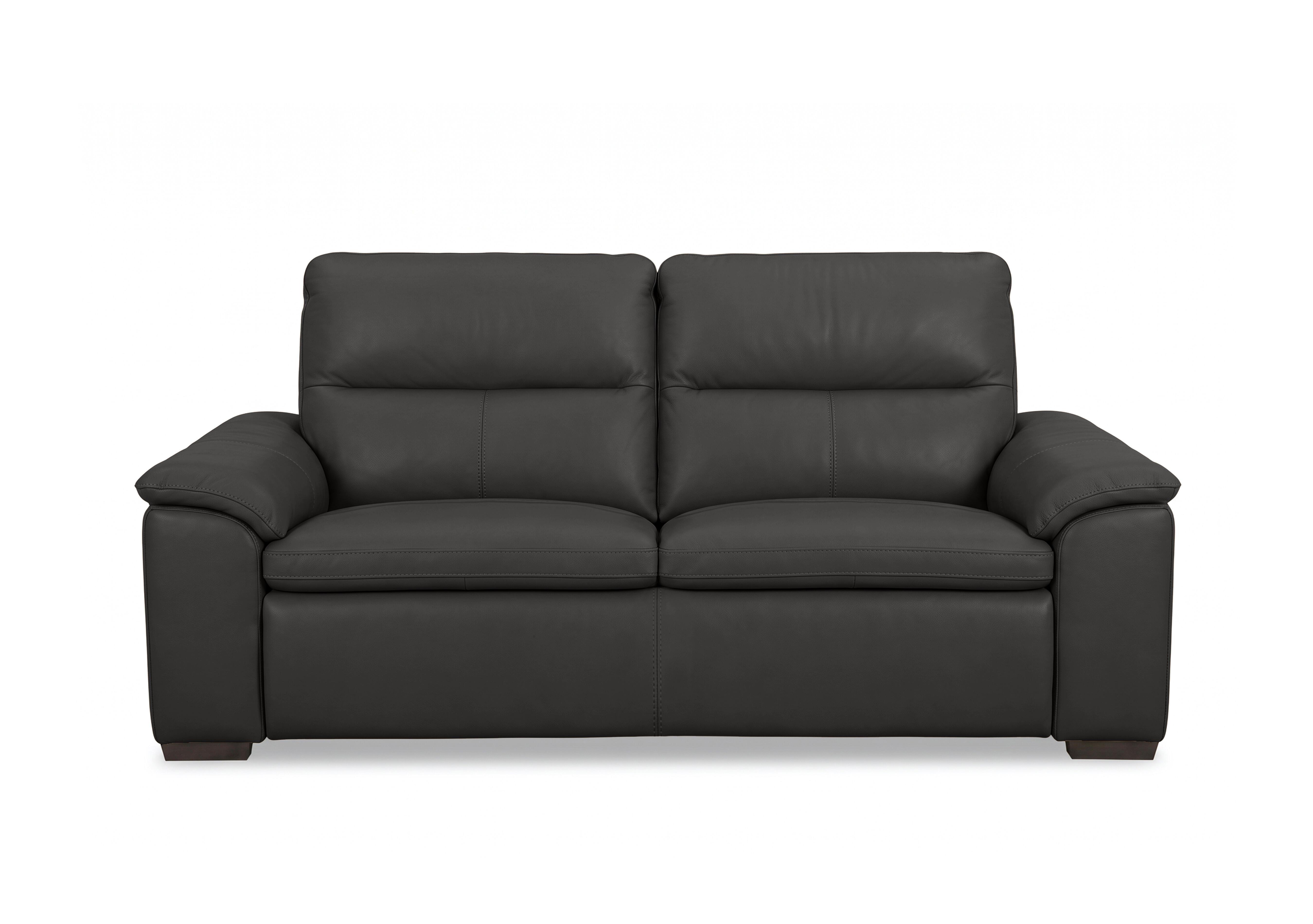 Relax 3 Seater Leather Sofa in Nw-517e Shale Grey on Furniture Village