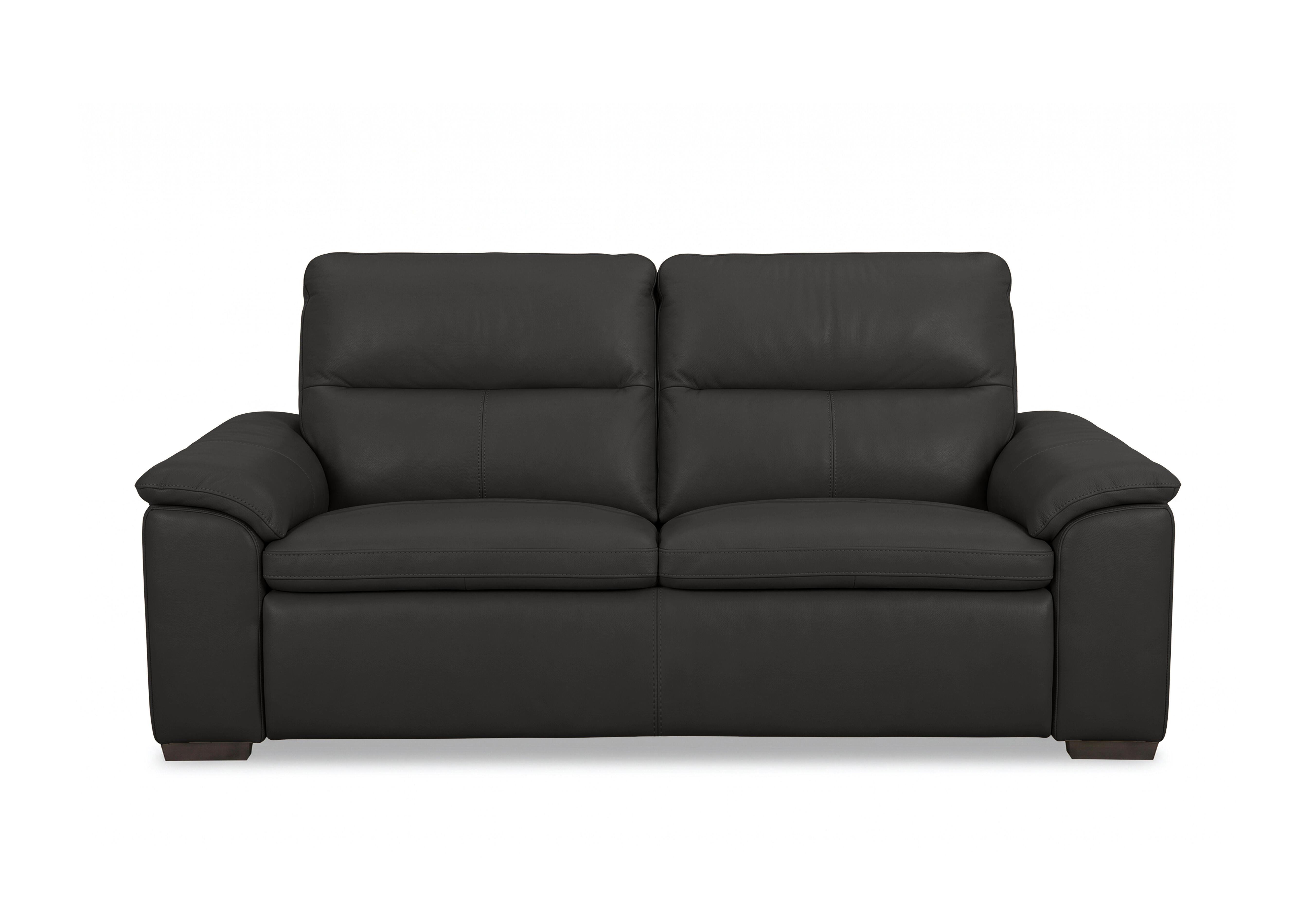 Relax 3 Seater Leather Sofa in Nw-520e Black on Furniture Village
