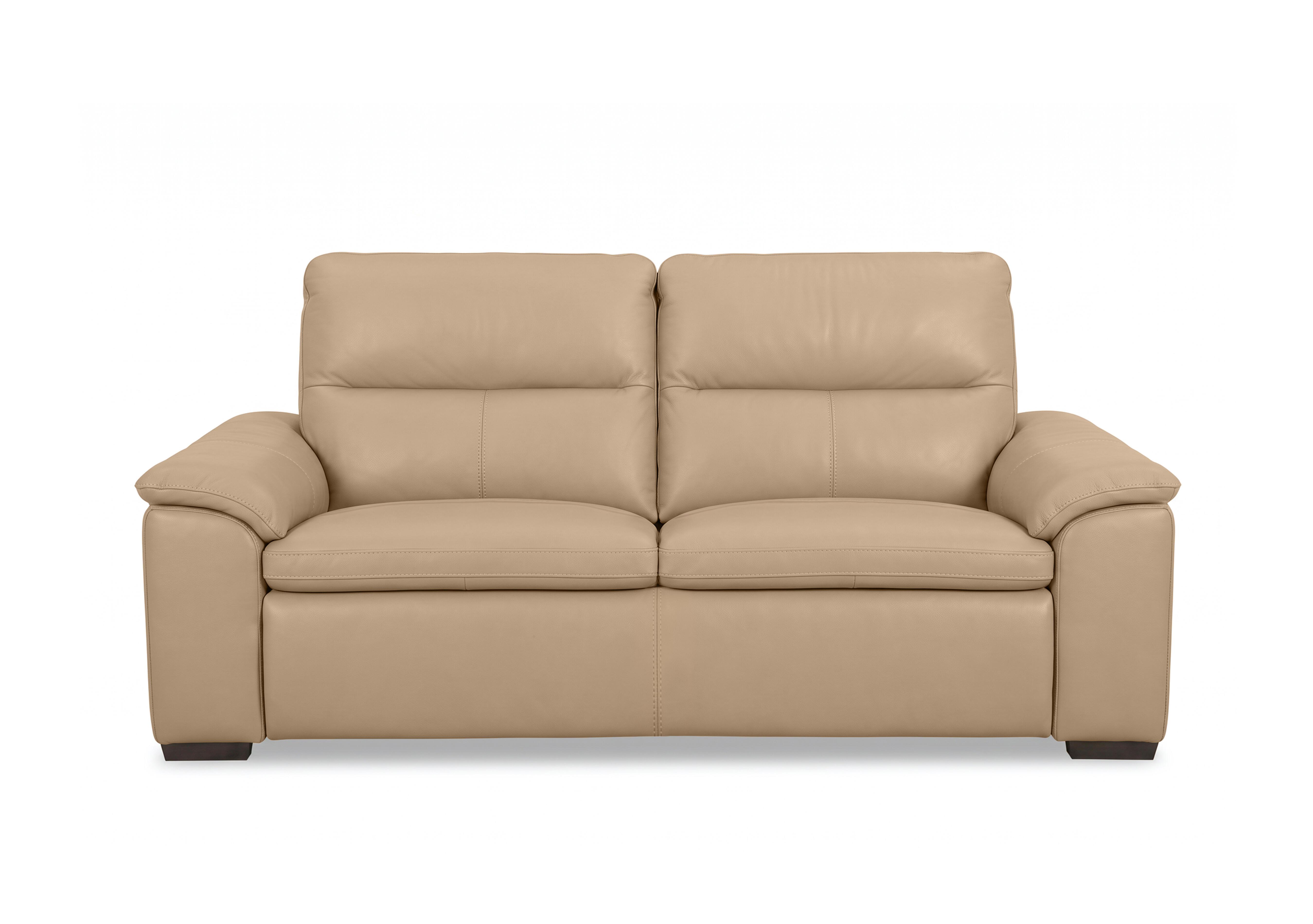 Relax 3 Seater Leather Sofa in Nw-8475 Nude on Furniture Village