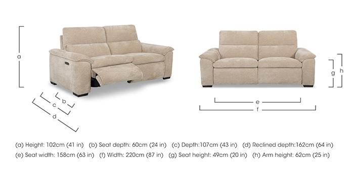Relax 3 Seater Fabric Power Recliner Sofa with Power Headrests in  on Furniture Village