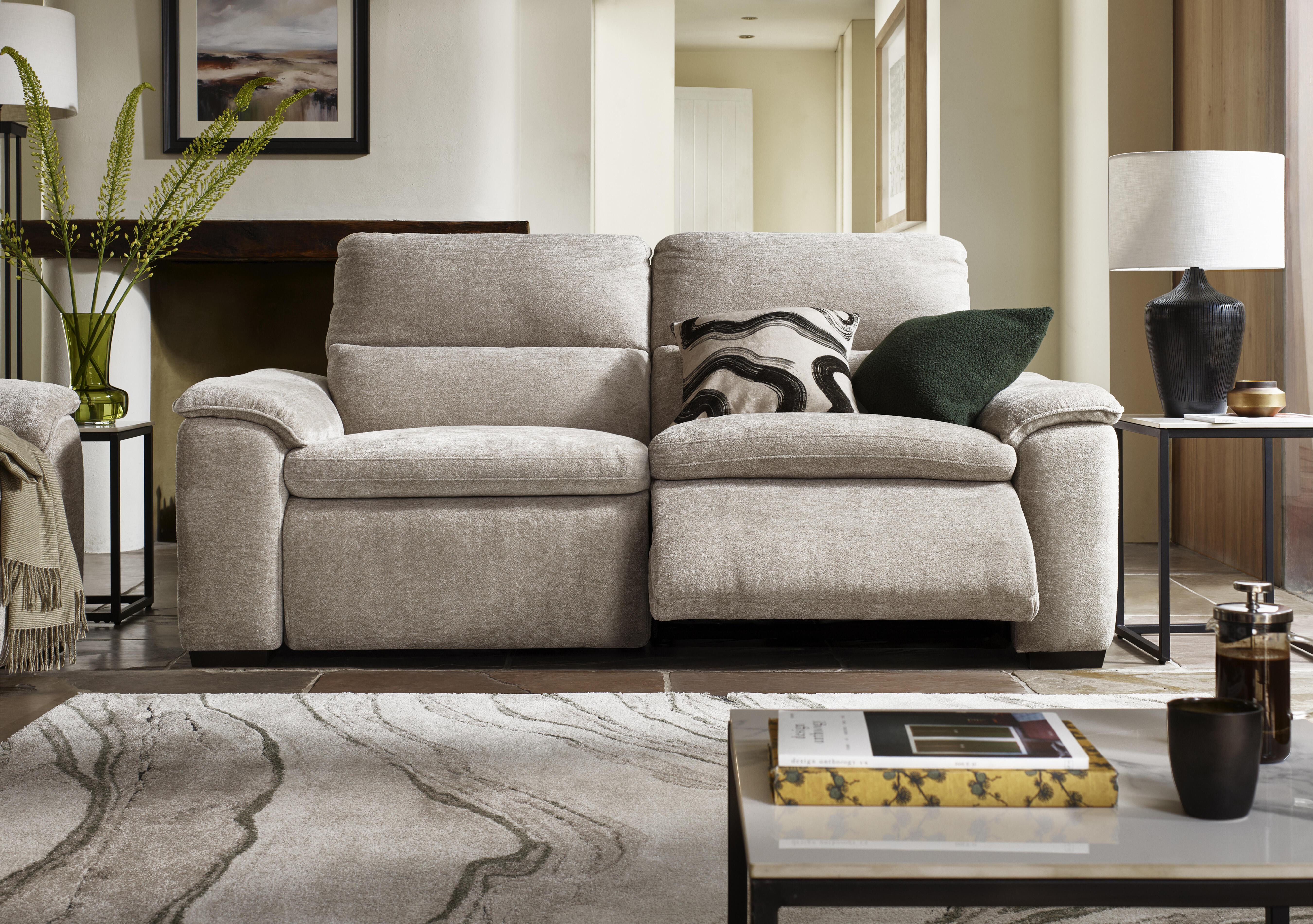 Relax 3 Seater Fabric Power Recliner Sofa with Power Headrests in  on Furniture Village