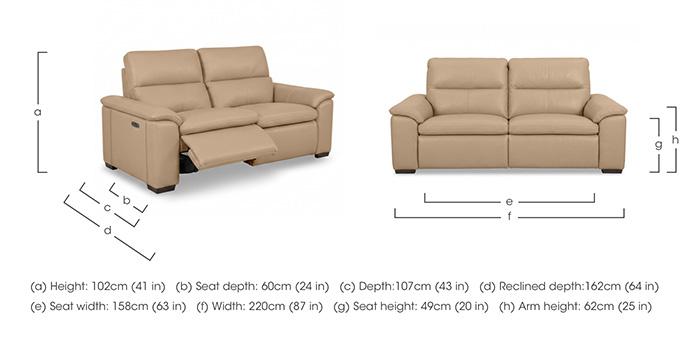 Relax 3 Seater Leather Power Recliner Sofa with Power Headrests in  on Furniture Village