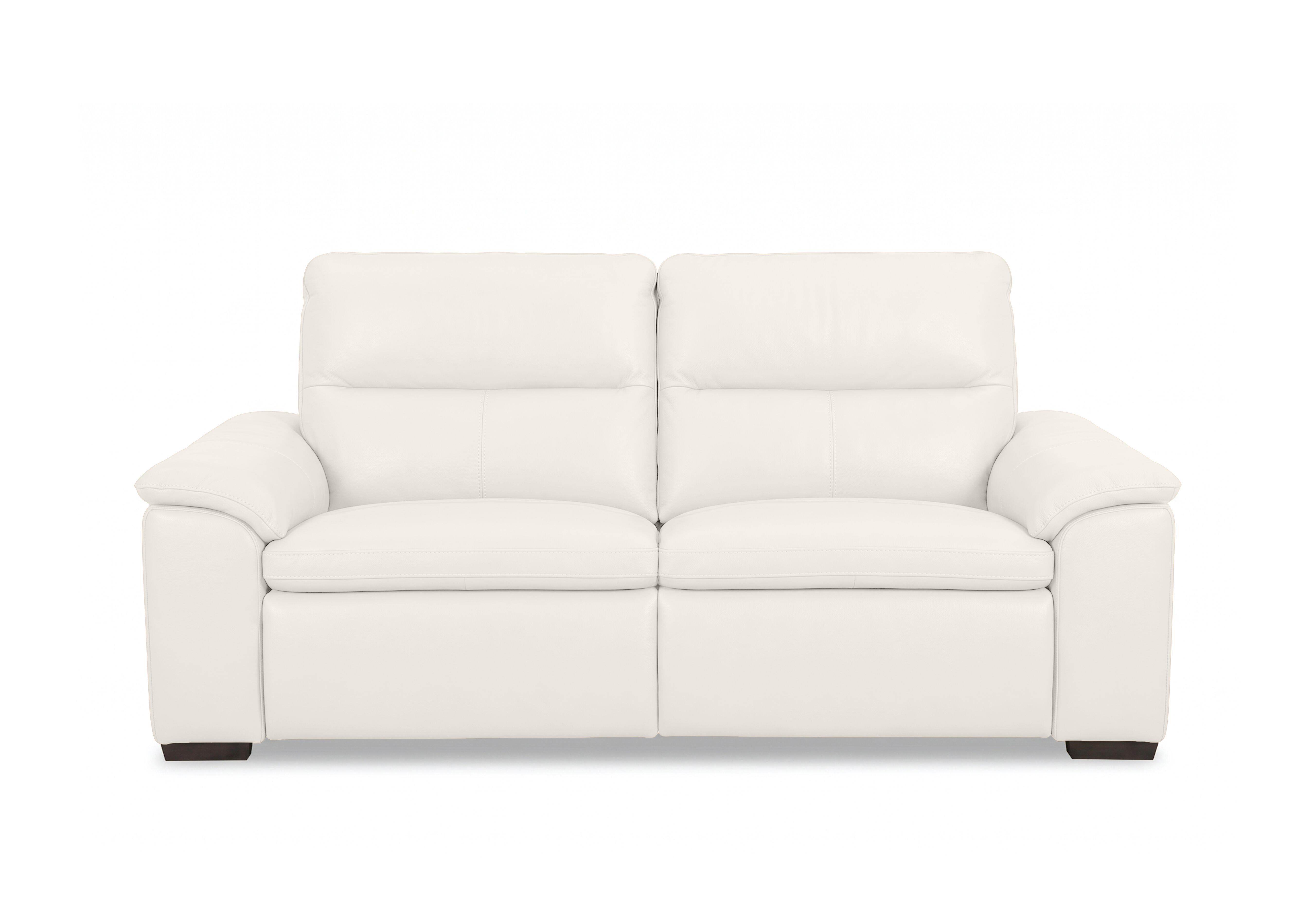 Relax 3 Seater Leather Power Recliner Sofa with Power Headrests in Nw-420e Star White on Furniture Village