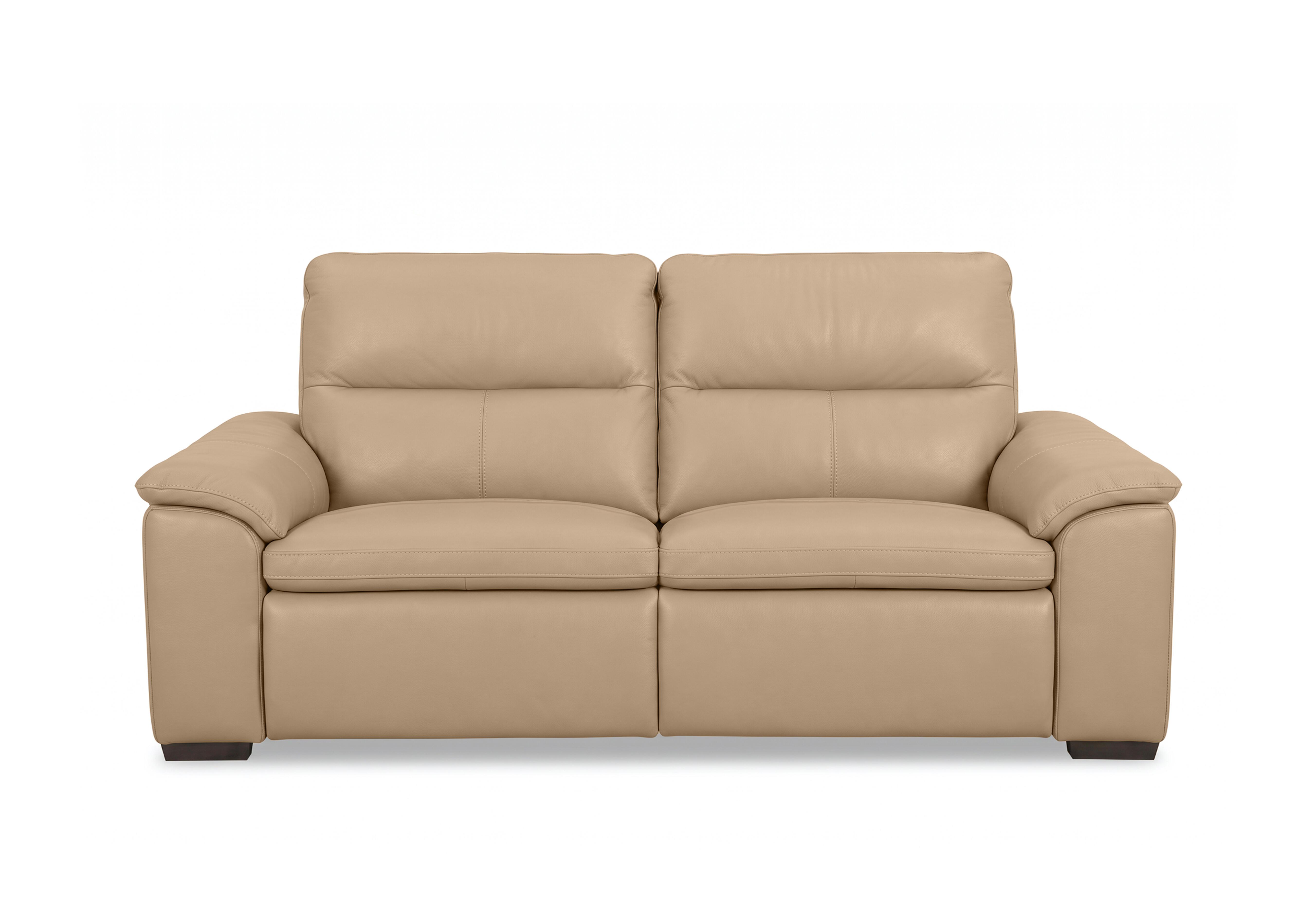 Relax 3 Seater Leather Power Recliner Sofa with Power Headrests in Nw-8475 Nude on Furniture Village