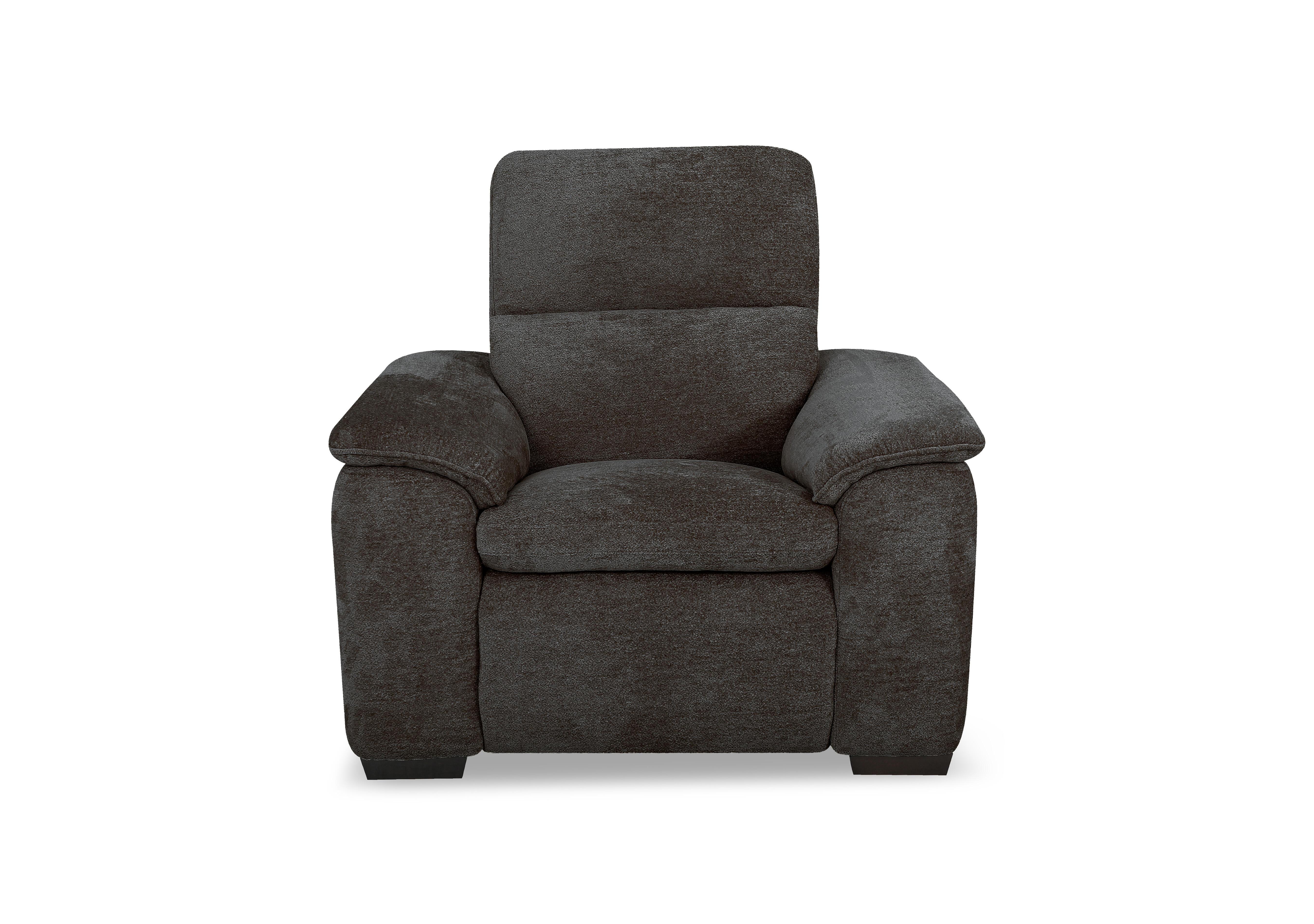 Relax Fabric Power Recliner Armchair with Power Headrest in Fab-Mat-R15 Bluish Green on Furniture Village
