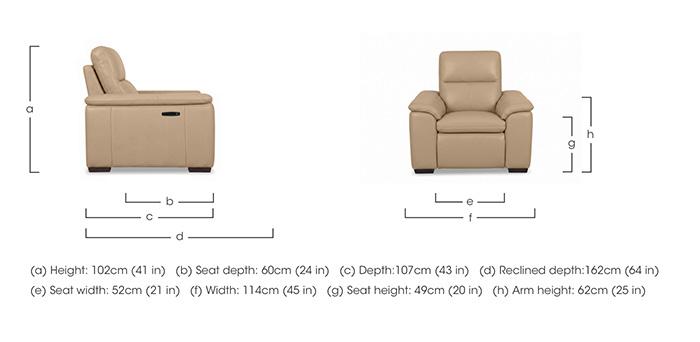 Relax Leather Power Recliner Armchair with Power Headrest in  on Furniture Village