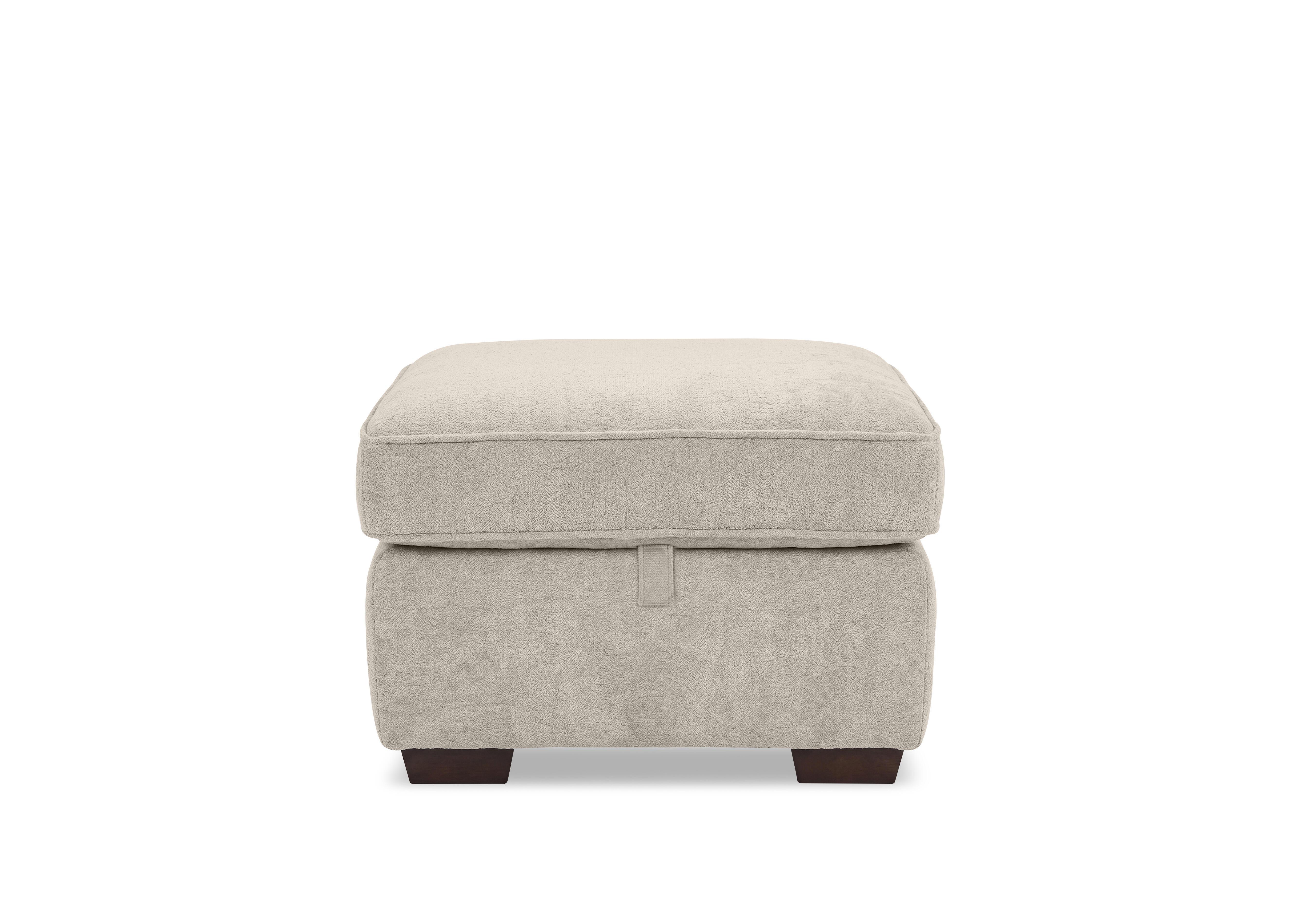 Relax Fabric Storage Footstool in Fab-Mat-R01 Light Grey on Furniture Village