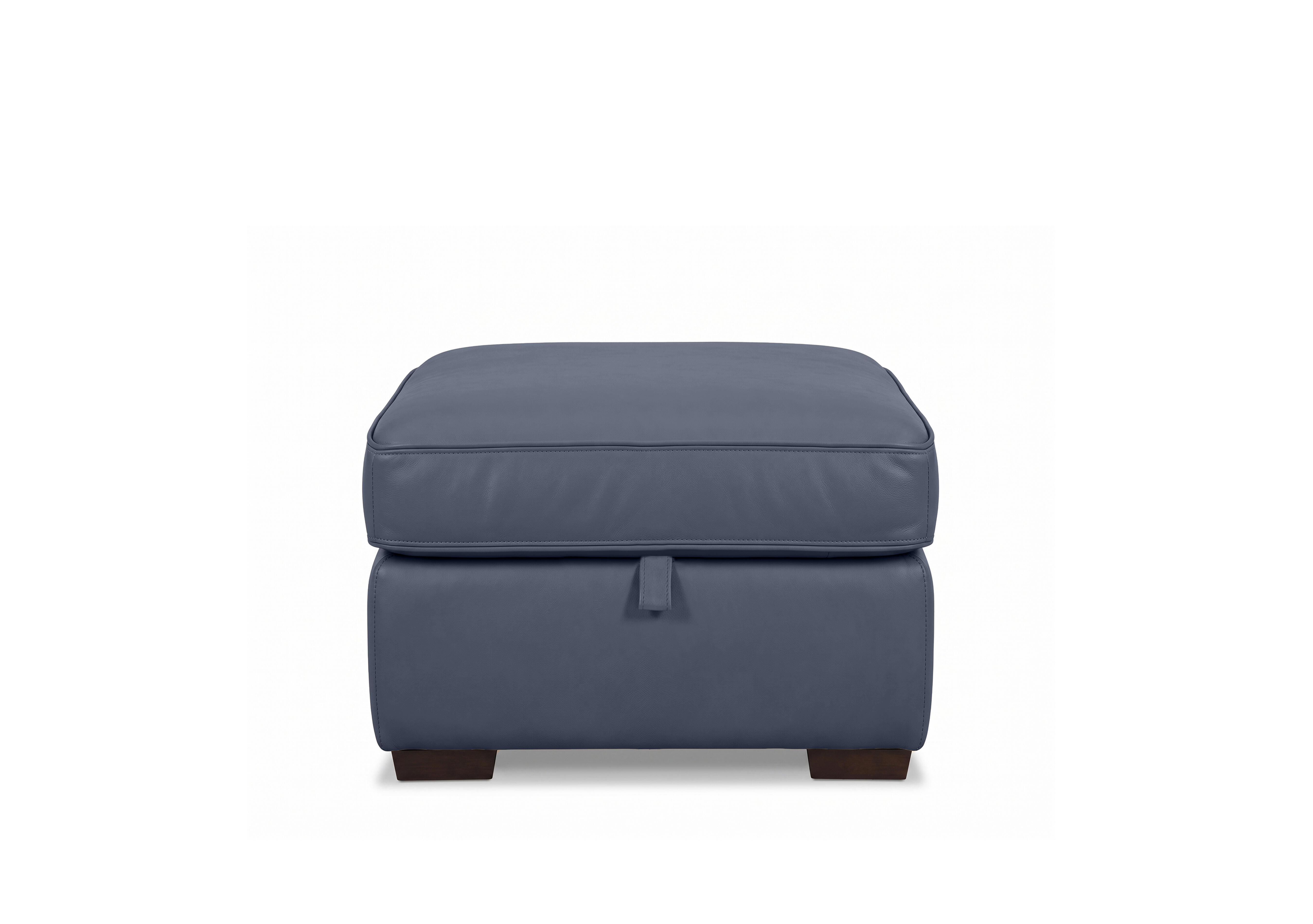 Relax Leather Storage Footstool in Nw-681e Ocean on Furniture Village
