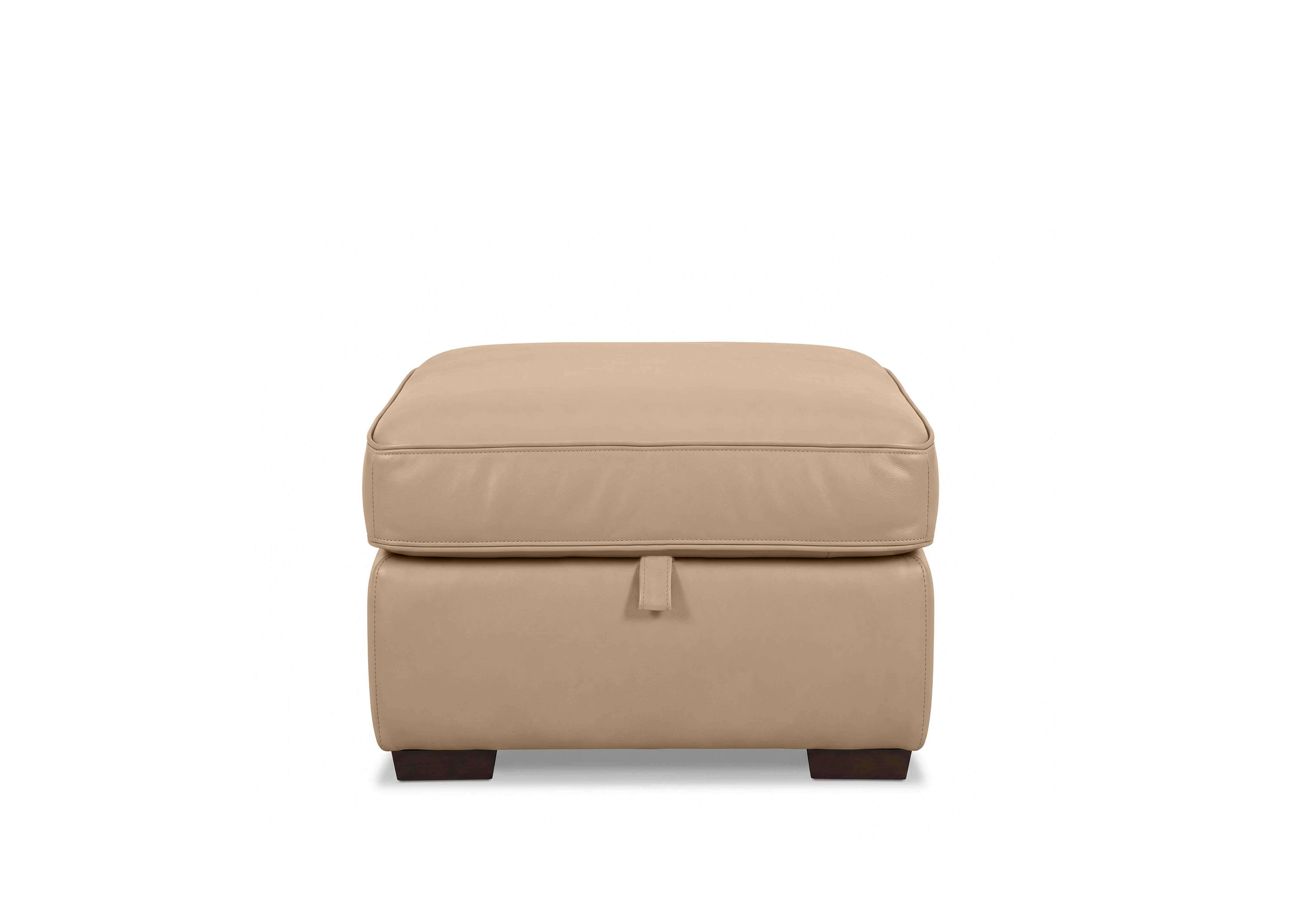 Relax Leather Storage Footstool in Nw-8475 Nude on Furniture Village