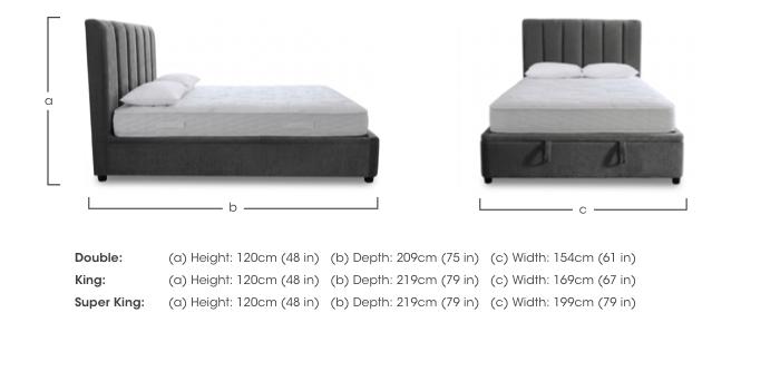 Duo Santos End Lift Ottoman Bed Frame in  on Furniture Village