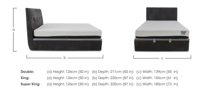 Duo Ortega End Lift Ottoman Bed Frame in  on Furniture Village