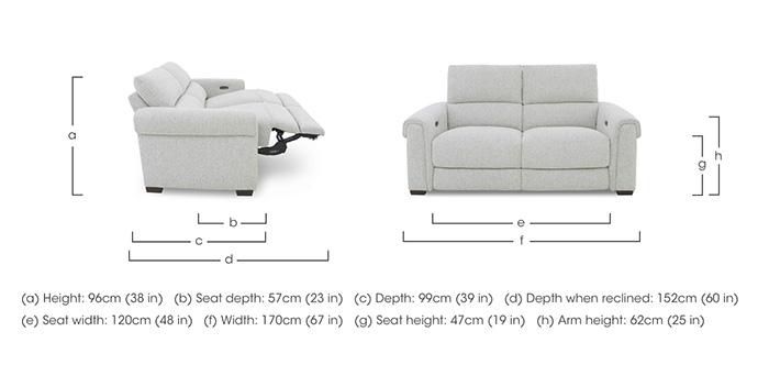 Nixon Set of Two 2 Seater Fabric Power Recliner Sofas in  on Furniture Village
