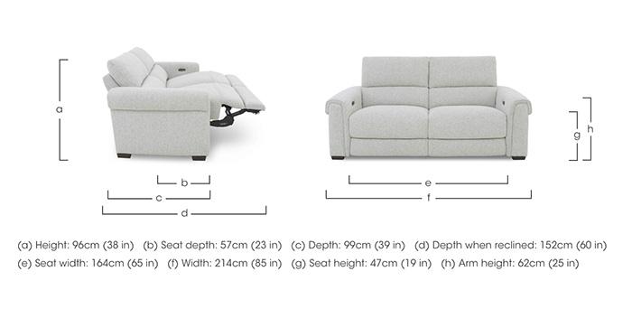 Nixon Set of Two 3 Seater Fabric Power Recliner Sofas in  on Furniture Village