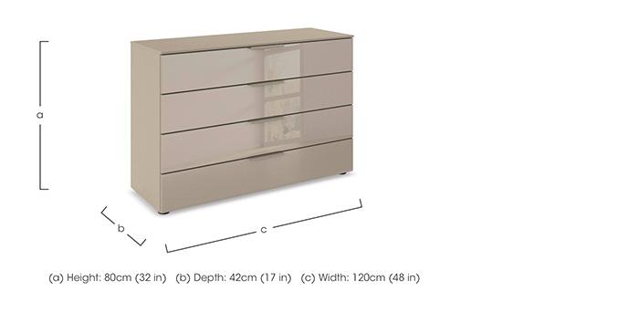 Estella 120cm 4 Drawer Chest in  on Furniture Village