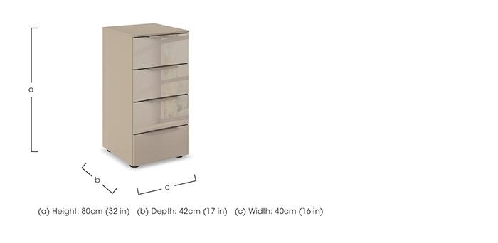 Estella 40cm 4 Drawer Chest in  on Furniture Village