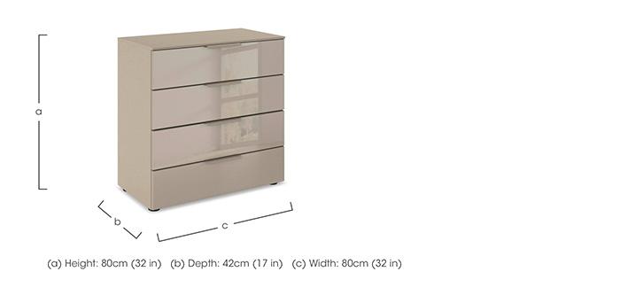 Estella 80cm 4 Drawer Chest in  on Furniture Village