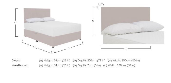 Sleep Cool King Size Divan Set and Dahl Strutted Headboard in  on Furniture Village