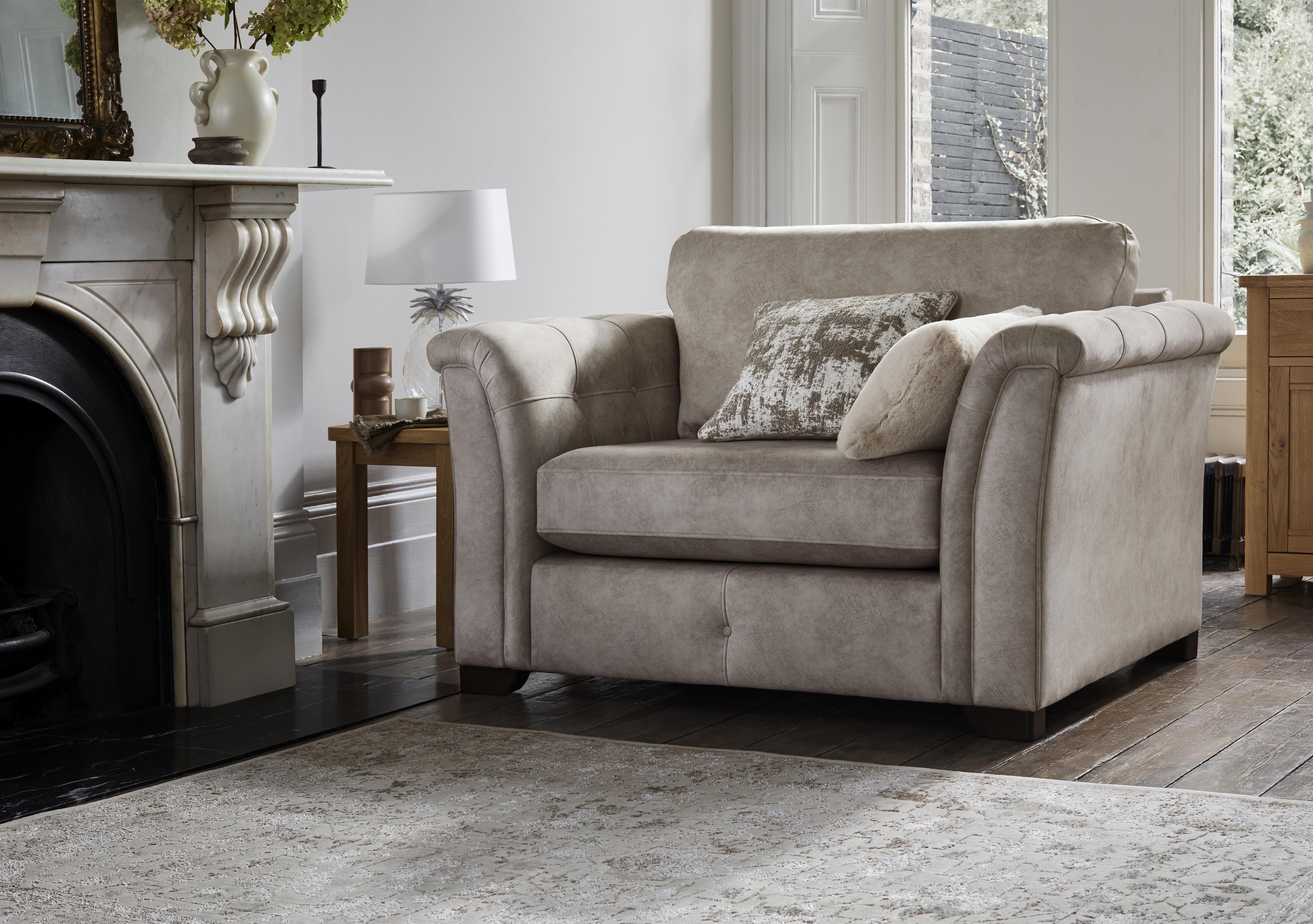 Aura Fabric Classic Back Chair Sofa Bed in  on Furniture Village