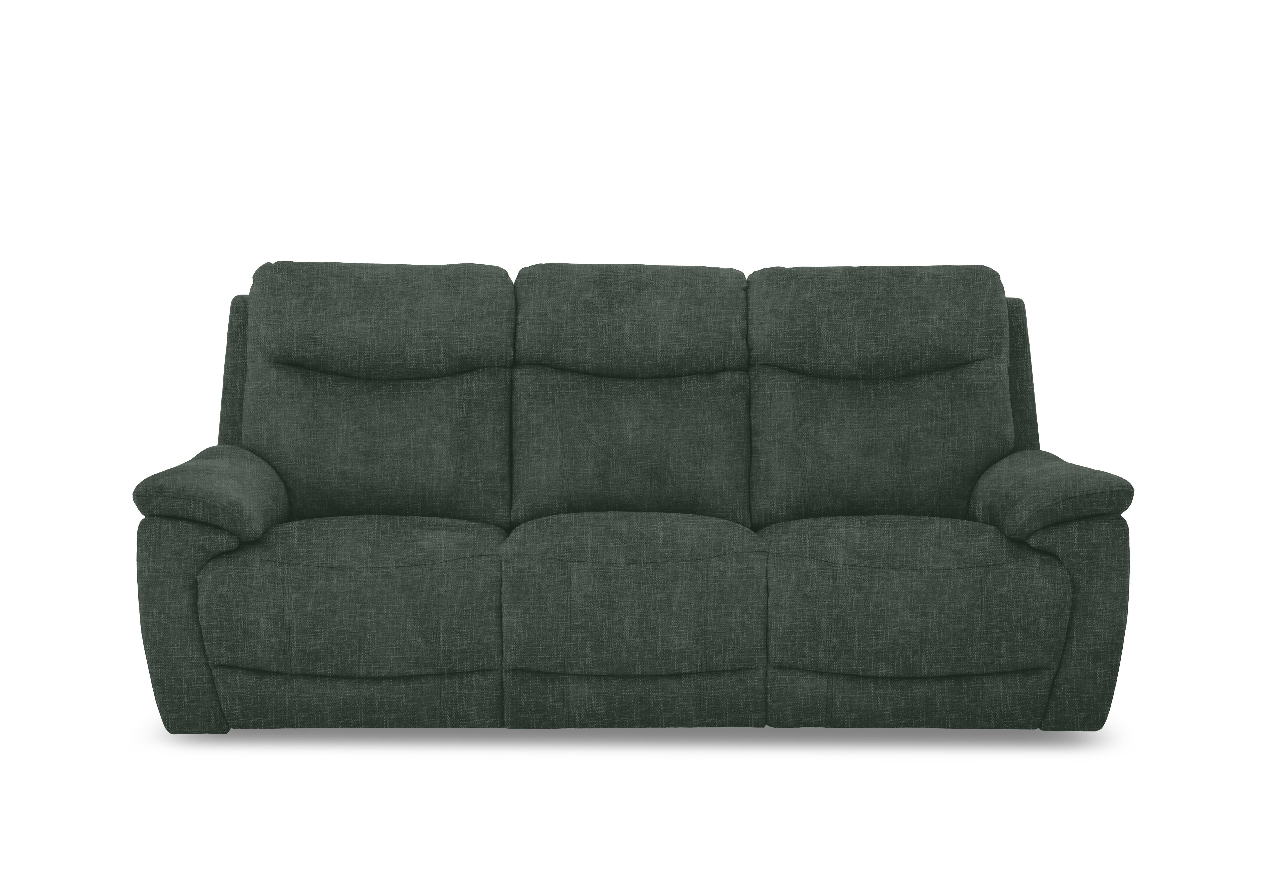 Sloane Fabric 3 Seater 3 Cushion Power Recliner Sofa with Power Headrests in 19445 Anivia Green on Furniture Village