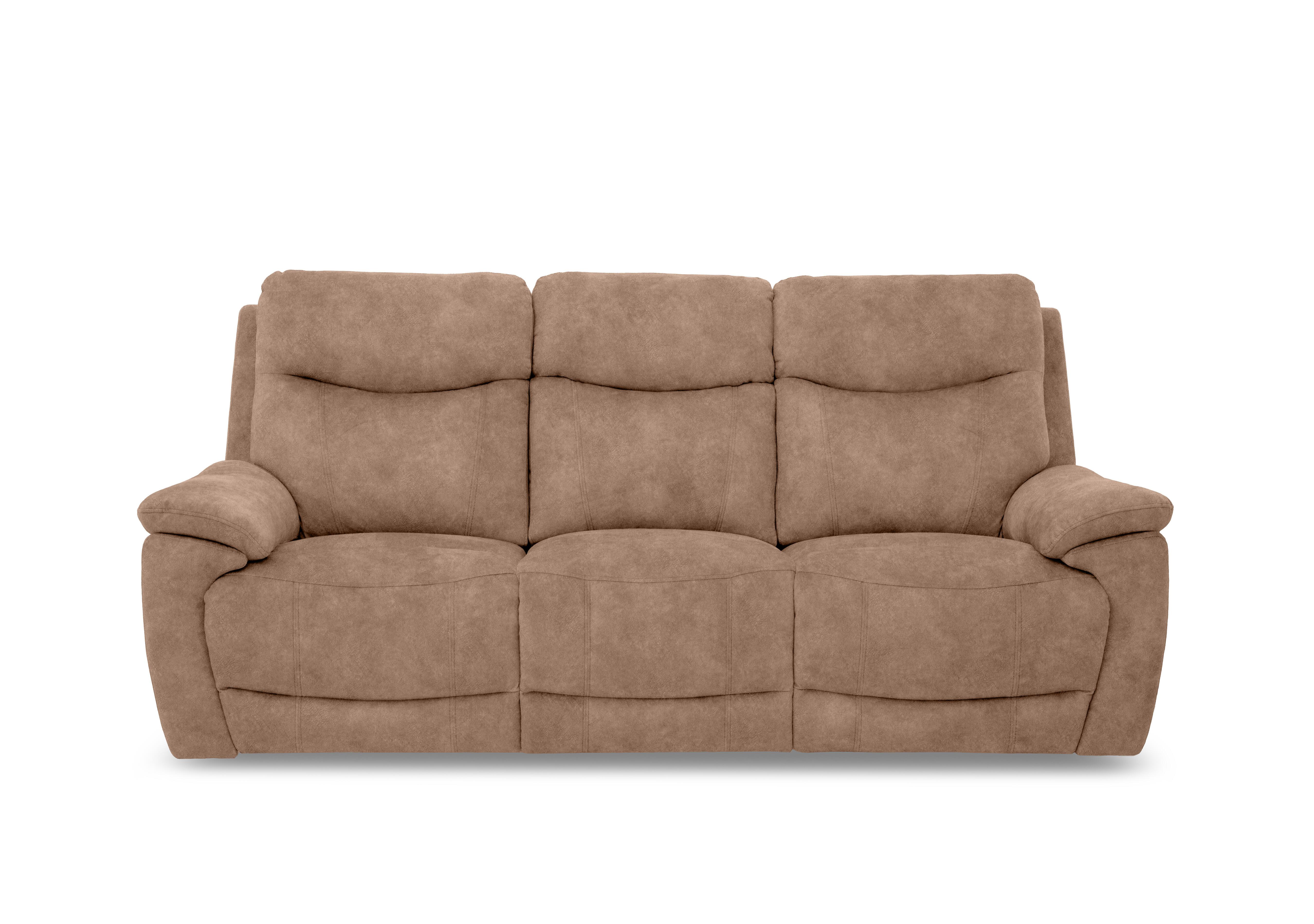 Sloane Fabric 3 Seater 3 Cushion Power Recliner Sofa with Power Headrests in 43507 Dexter Sand on Furniture Village