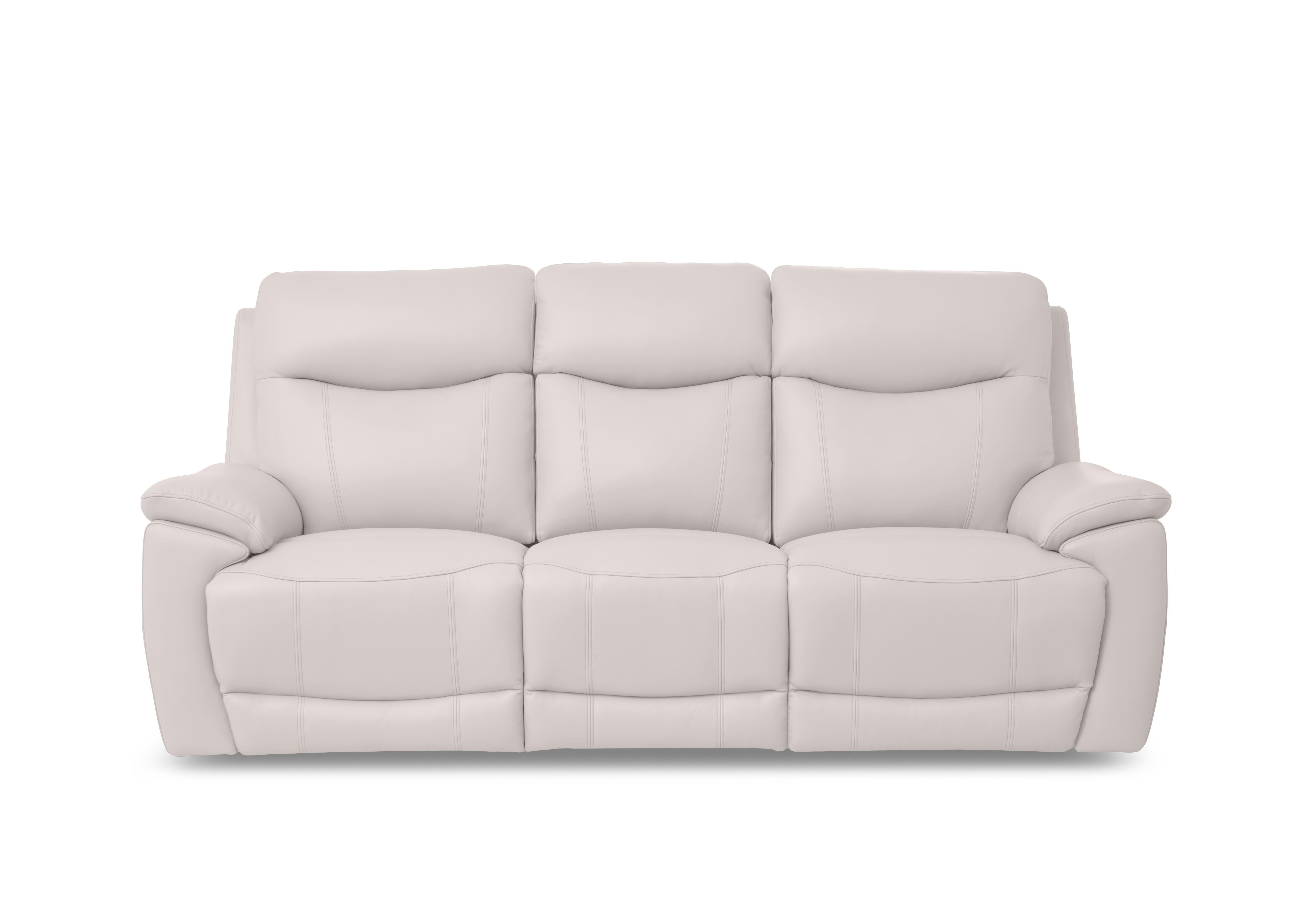 Sloane Leather 3 Seater 3 Cushion Power Recliner Sofa with Power Headrests in Cat-40/13 Cotton on Furniture Village