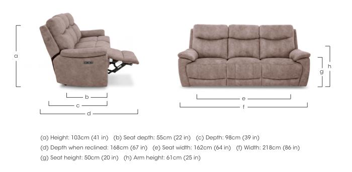 Sloane 3 Seater 3 Cushion Fabric Sofa in  on Furniture Village