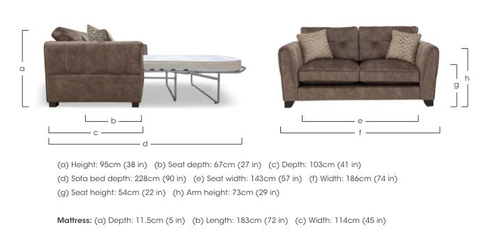Mariah 2 Seater Fabric Classic Back Sofa Bed in  on Furniture Village