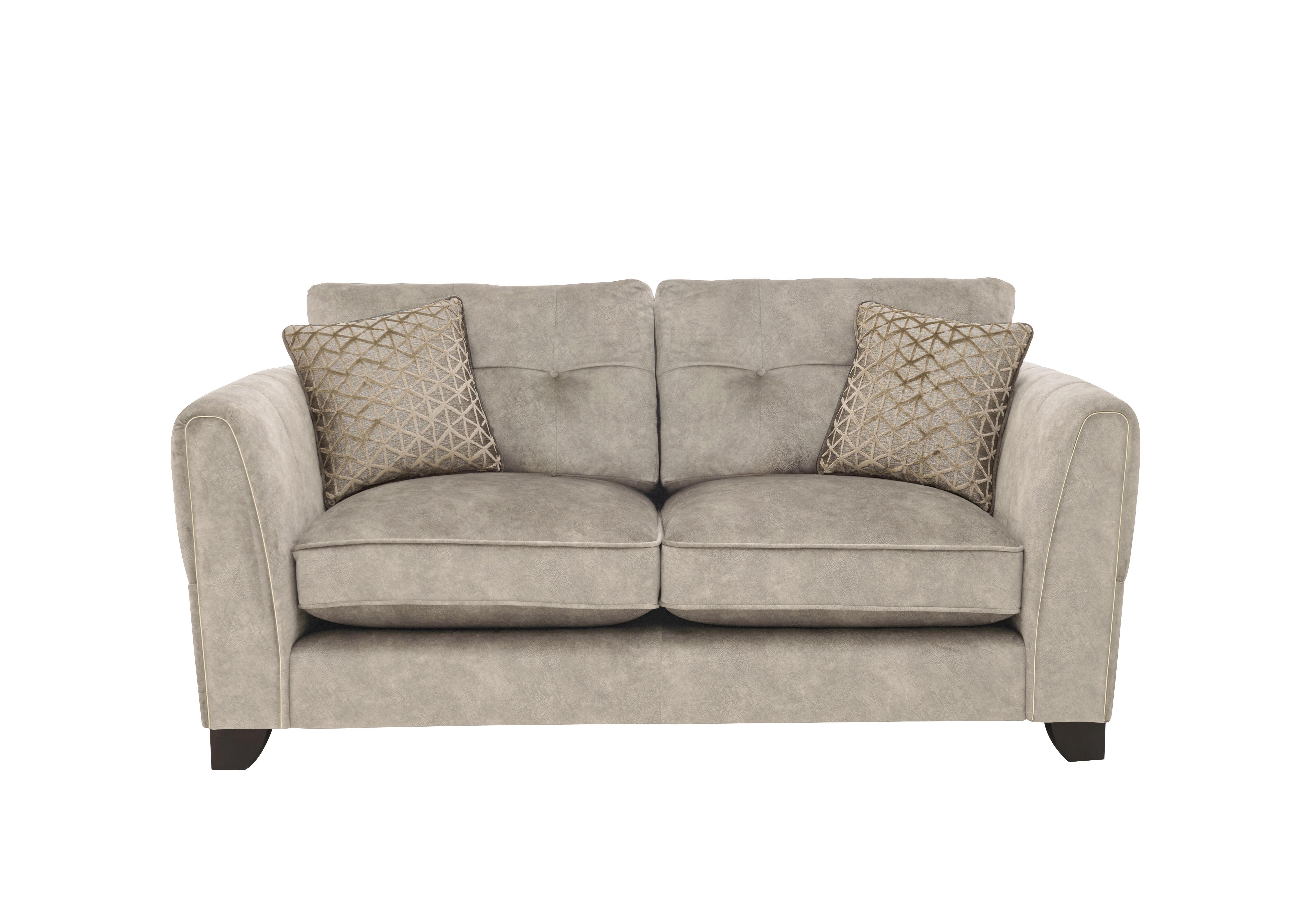 Mariah 2 Seater Fabric Classic Back Sofa Bed in Dapple Cream-Tri Brass Insert on Furniture Village