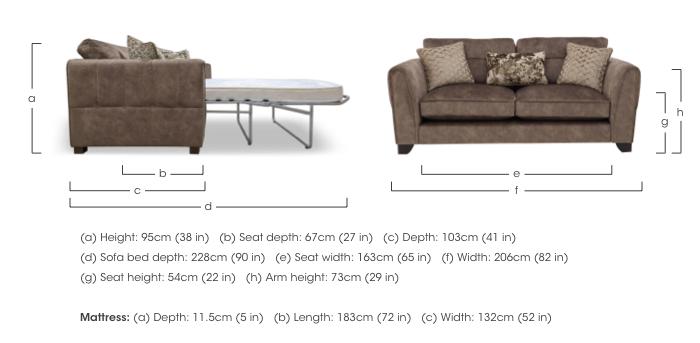 Mariah 3 Seater Fabric Classic Back Sofa Bed in  on Furniture Village