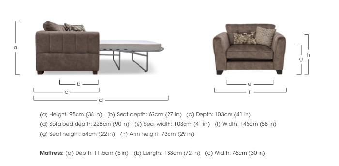 Mariah Fabric Classic Back Chair Sofa Bed in  on Furniture Village