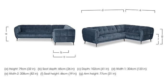 Sienna Fabric Corner Sofa in  on Furniture Village