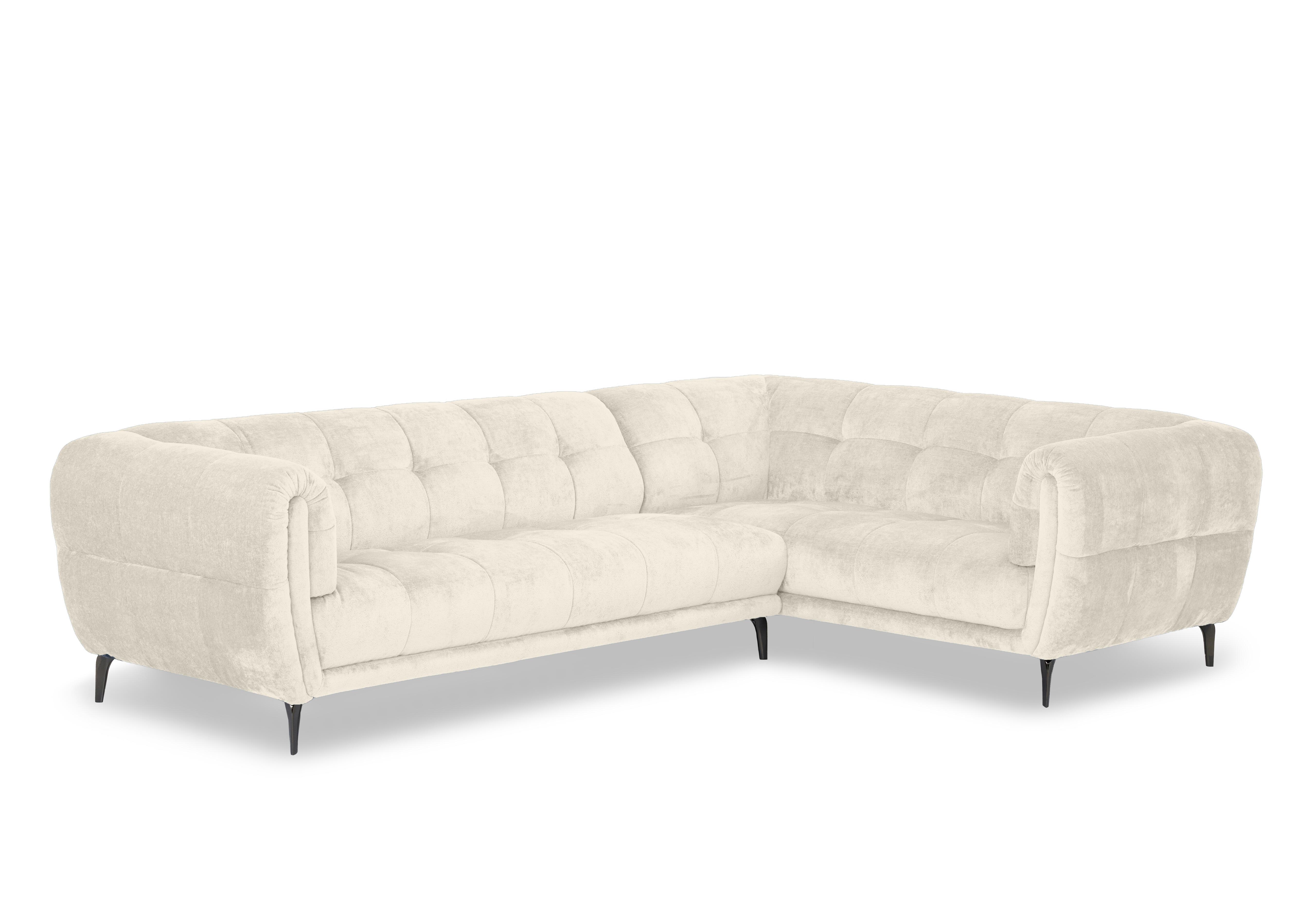 Sienna Fabric Corner Sofa in Hudson Ivory 25102 on Furniture Village