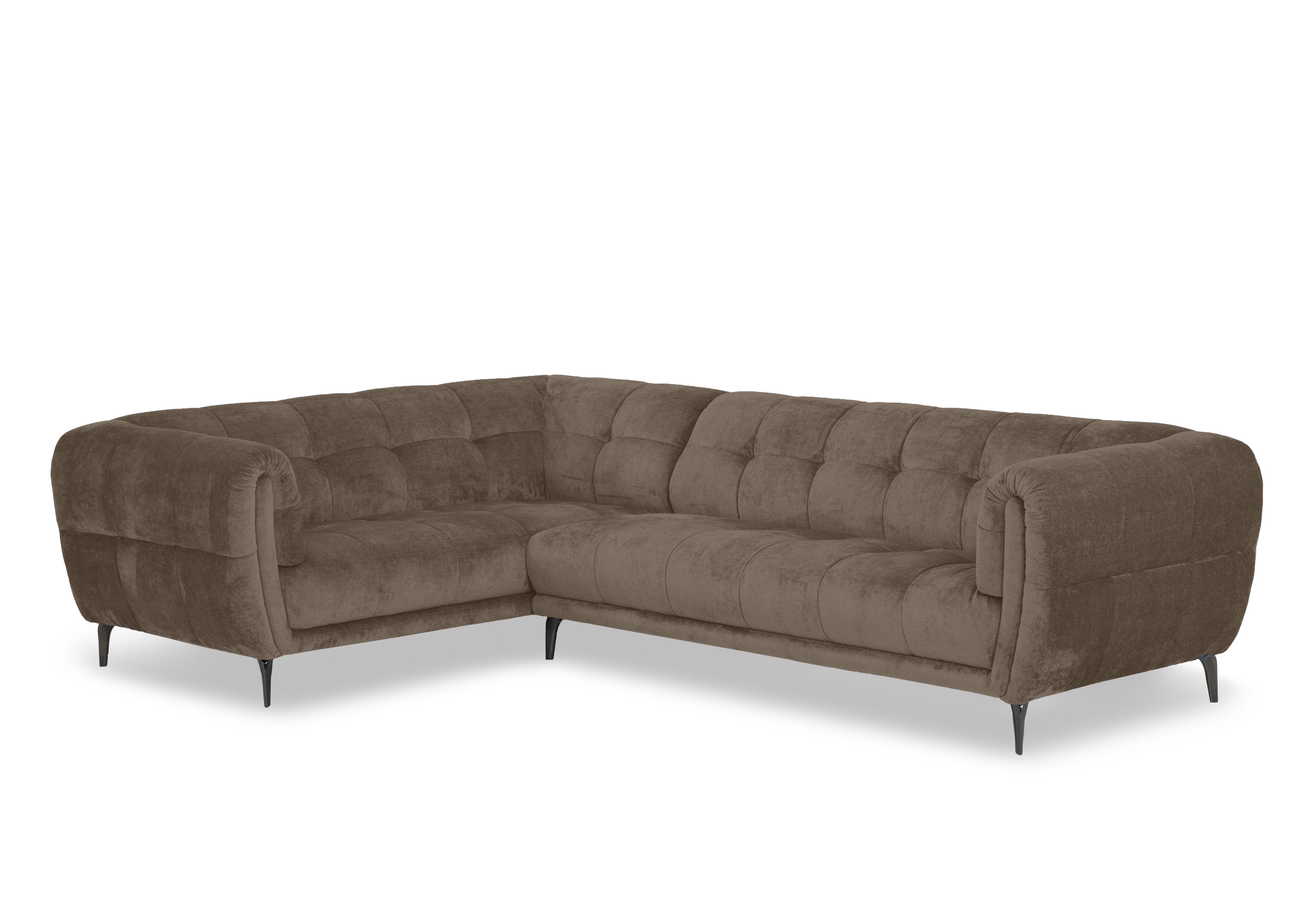 Sienna Fabric Corner Sofa in Hudson Mocha 25431 on Furniture Village