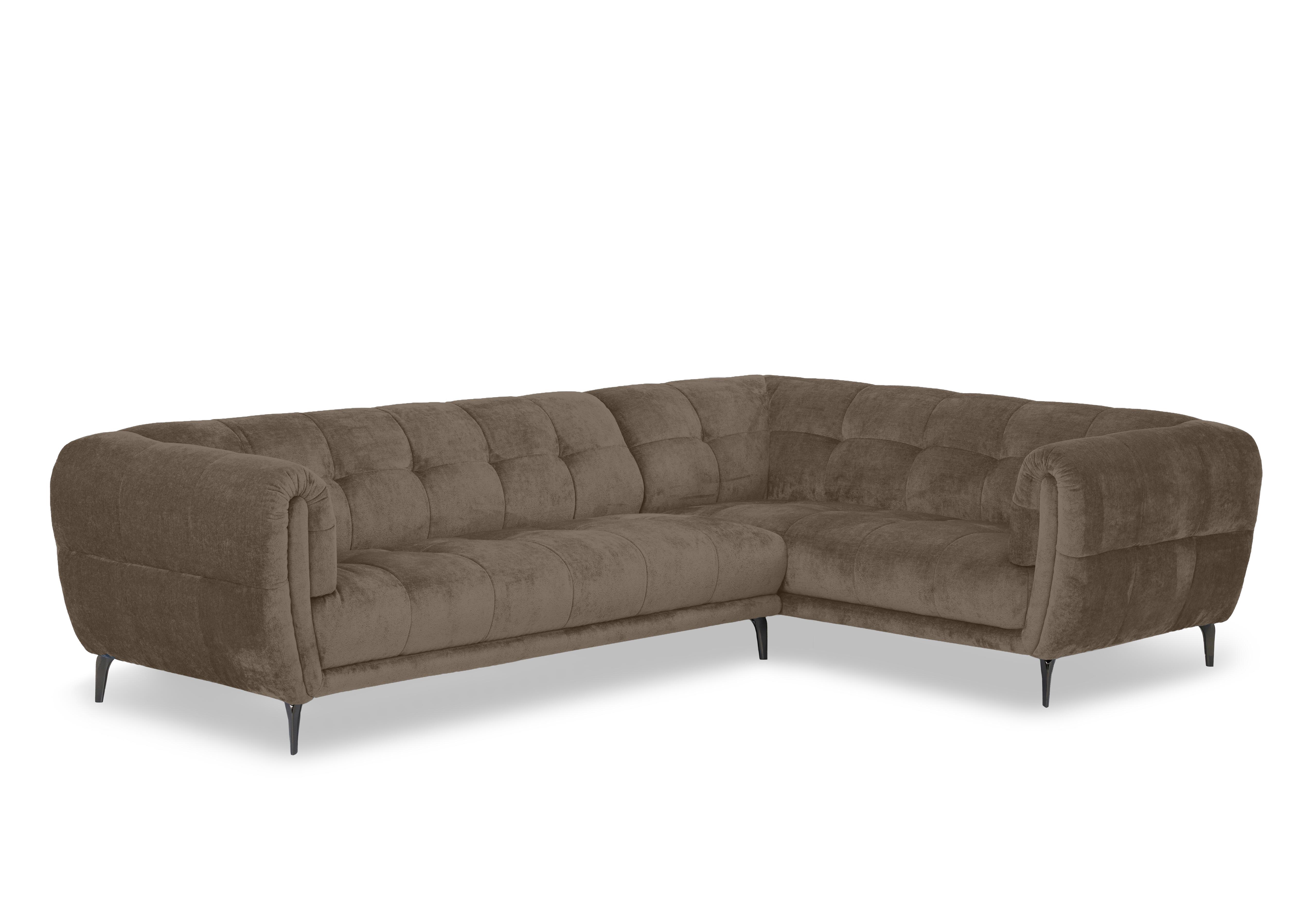 Sienna Fabric Corner Sofa in Hudson Mocha 25431 on Furniture Village