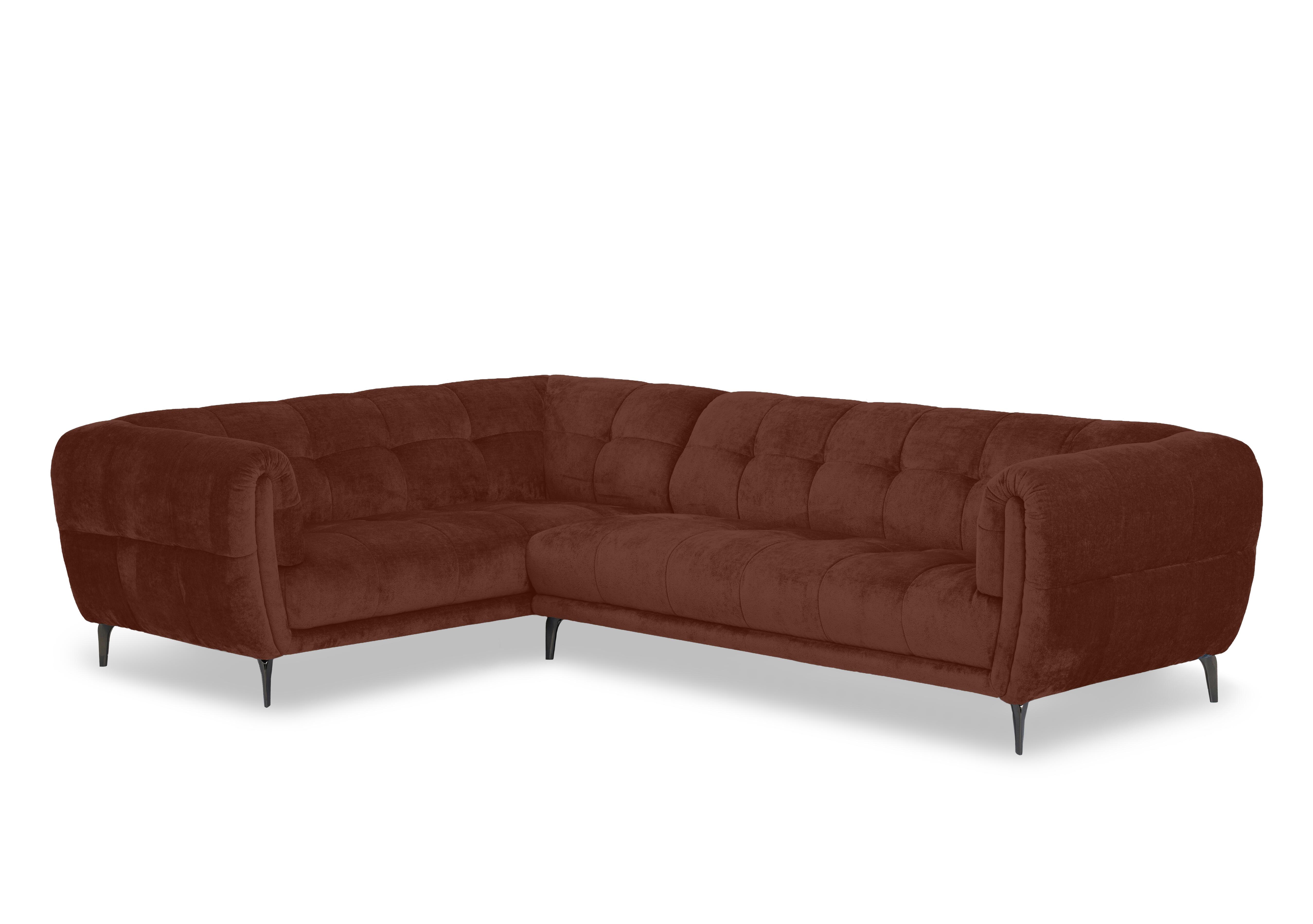 Sienna Fabric Corner Sofa in Hudson Rust 25500 on Furniture Village