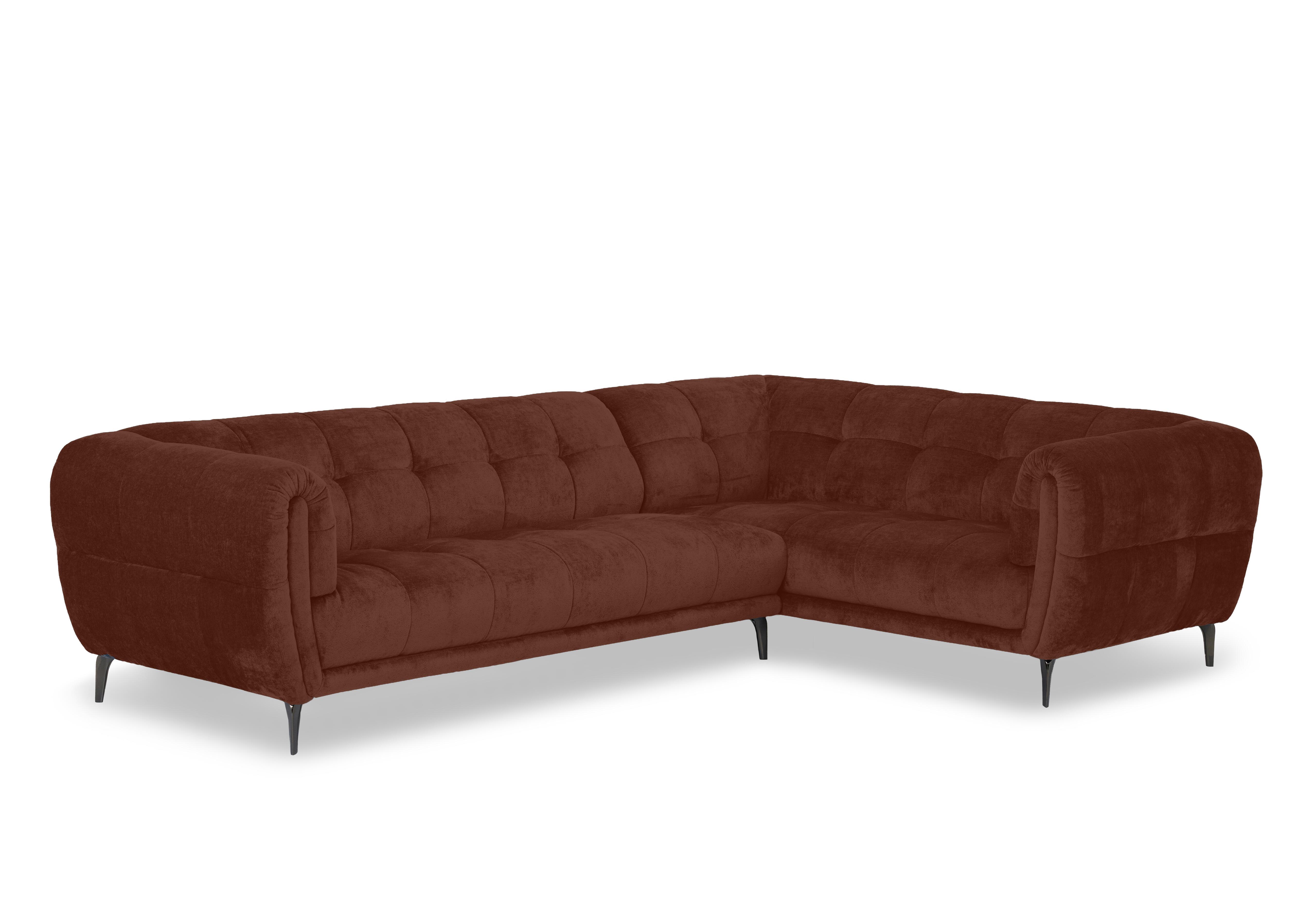 Sienna Fabric Corner Sofa in Hudson Rust 25500 on Furniture Village