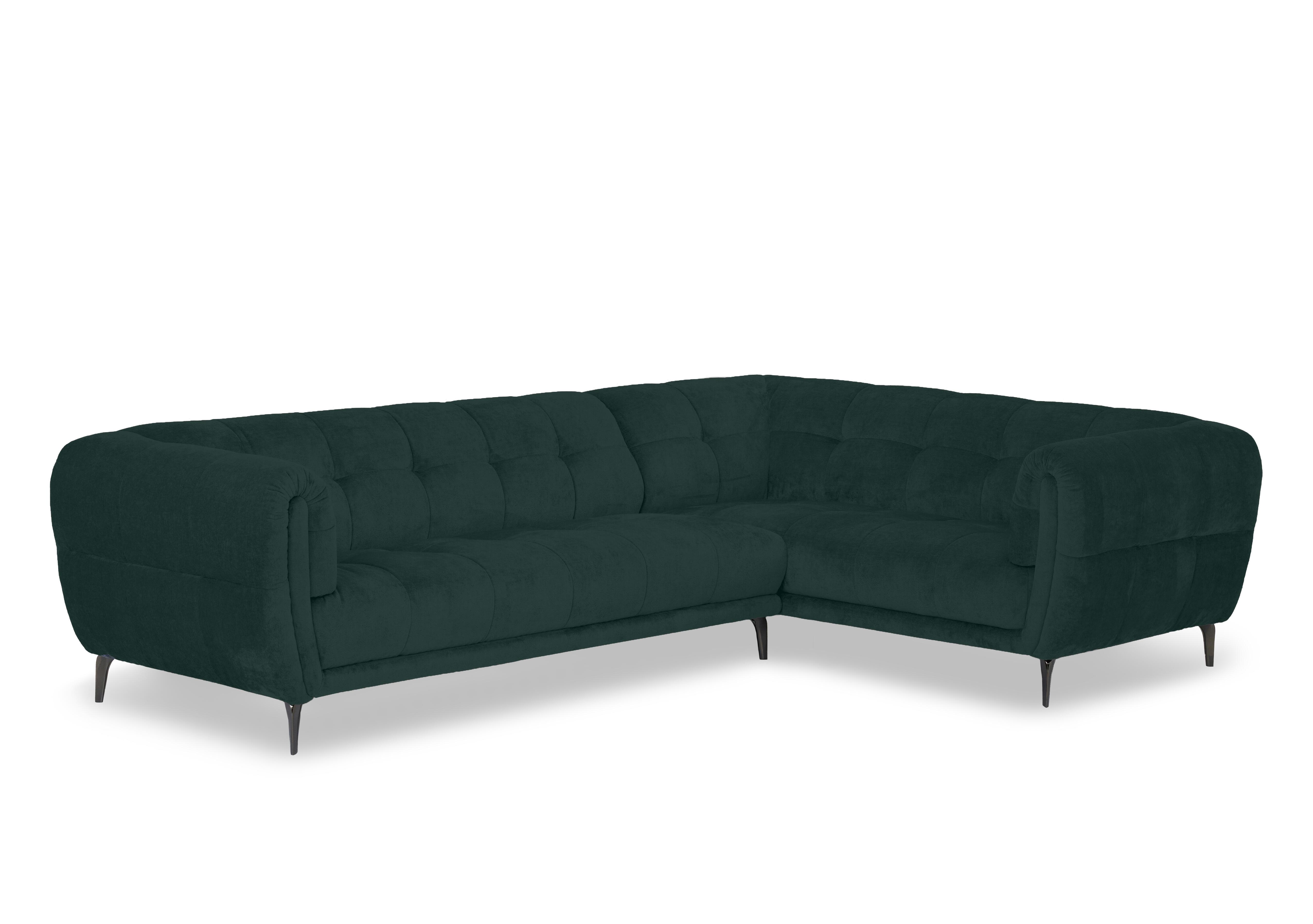 Sienna Fabric Corner Sofa in Opulence Bottle Green 51011 on Furniture Village