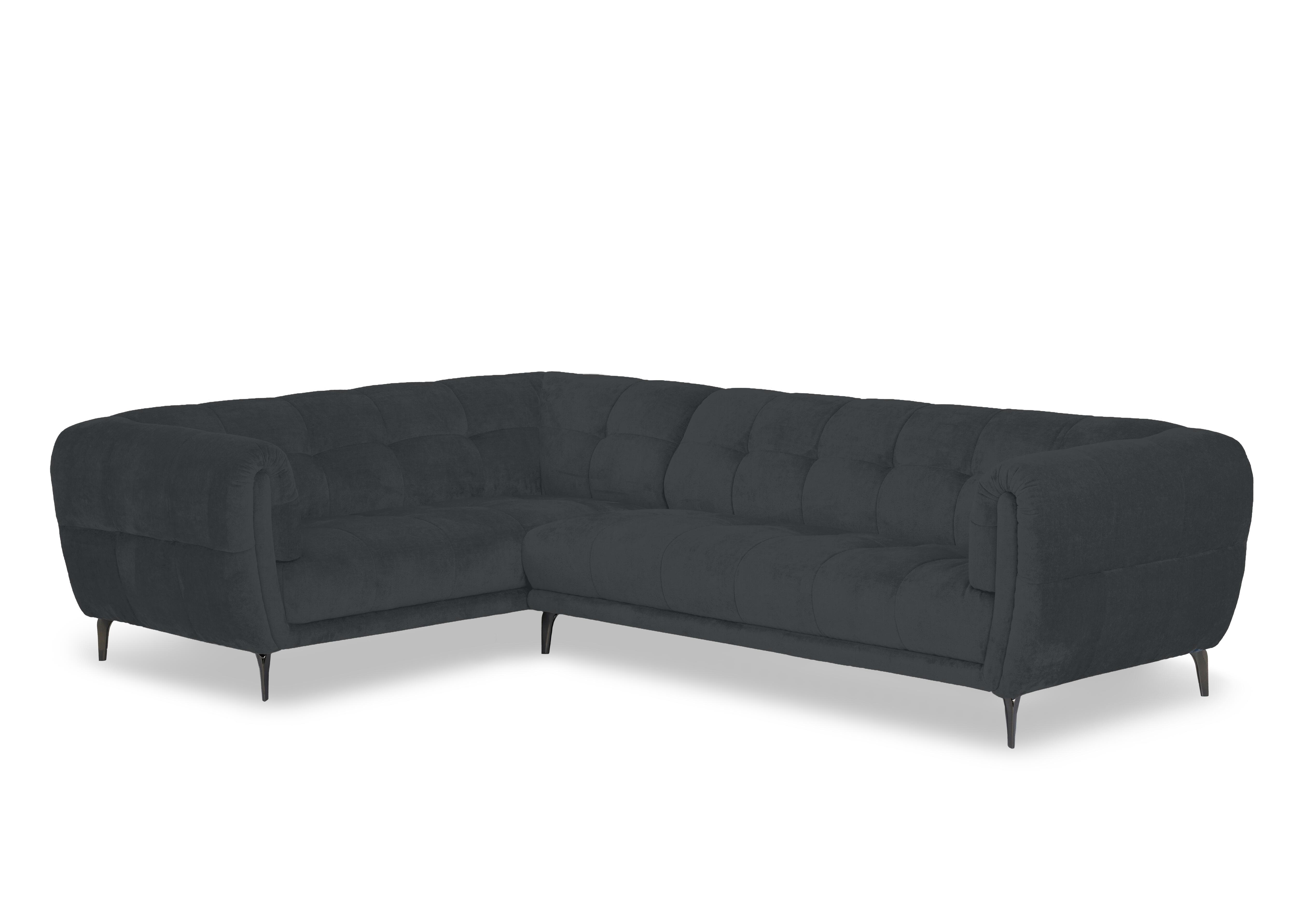 Sienna Fabric Corner Sofa in Opulence Charcoal 51002 on Furniture Village